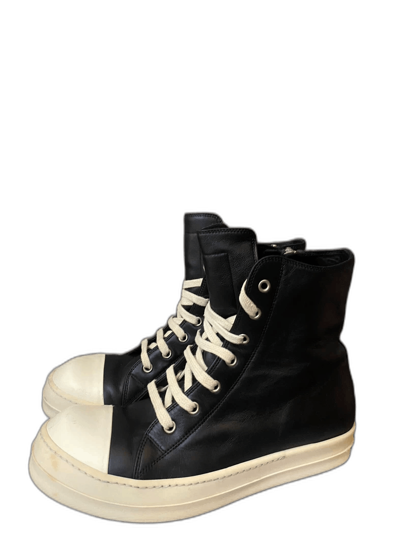 Rick Owens Rick Owens High-Top Leather Sneakers Size 40 Size US 7 / EU 40 - 1 Thumbnail