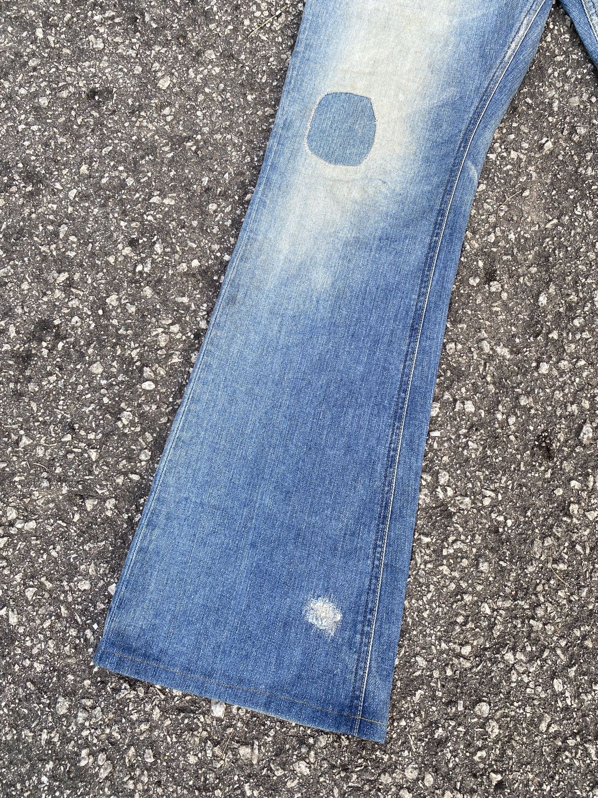 Japanese Brand × Lee Vintage Lee Blue Washed Distressed Patchwork Flare Denim Size US 32 / EU 48 - 4 Thumbnail