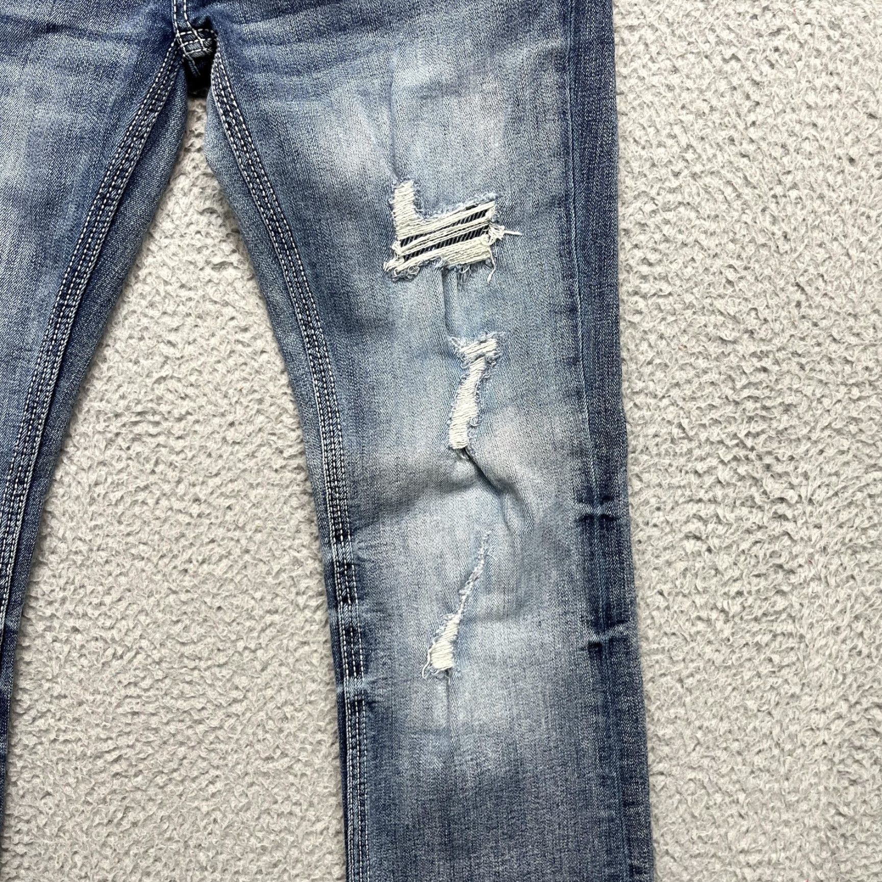 BKE BKE Aiden Jeans Mens 29x32 Distressed Medium Wash Stretch Straight Jeans Men Size US 29 - 7 Thumbnail