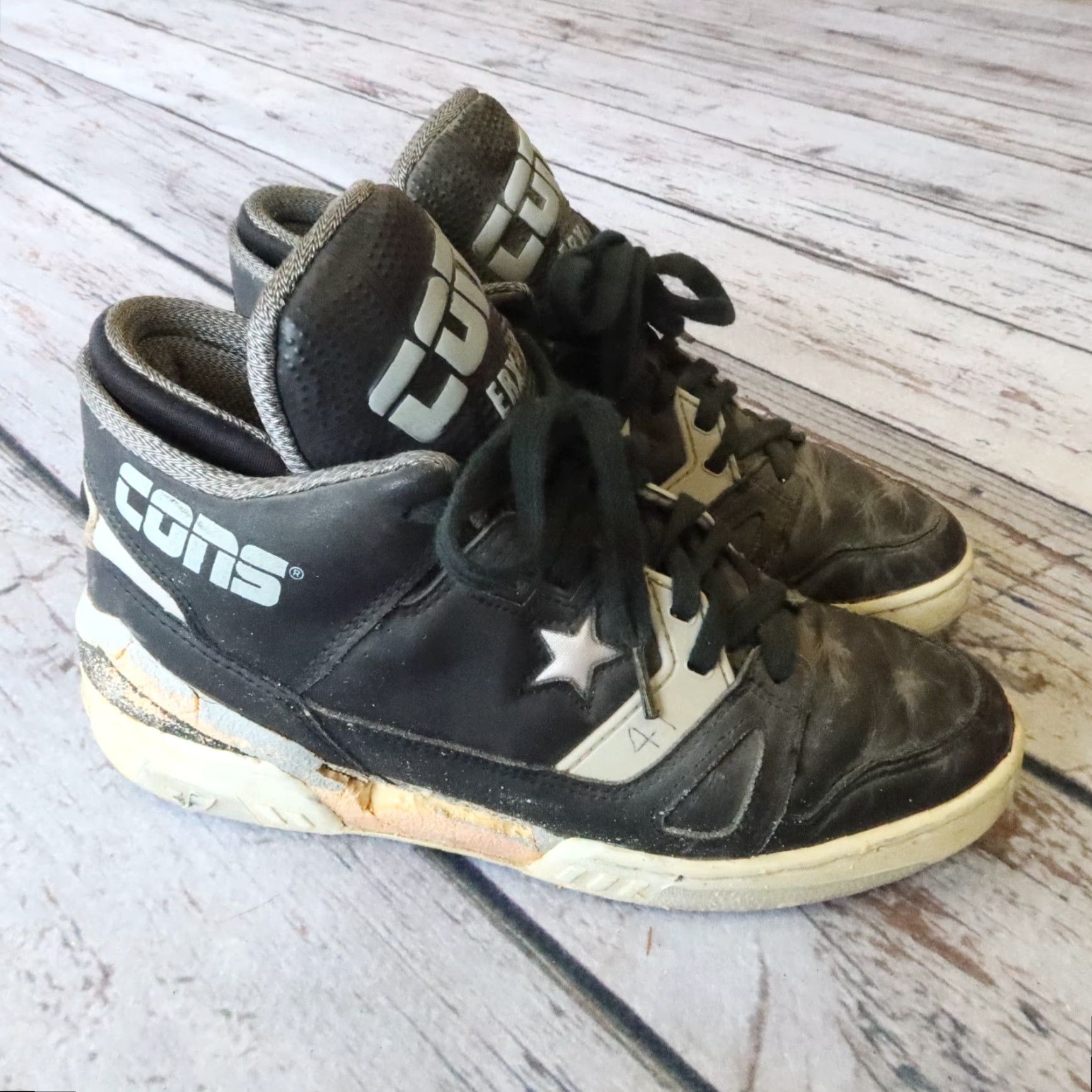 Converse VINTAGE Converse Cons ERX-260 Men Athletic Shoe High Top 9 Black Sneaker ERX 260 Converse Cons Mens Shoes Size US 9 / EU 42 - 2 Thumbnail