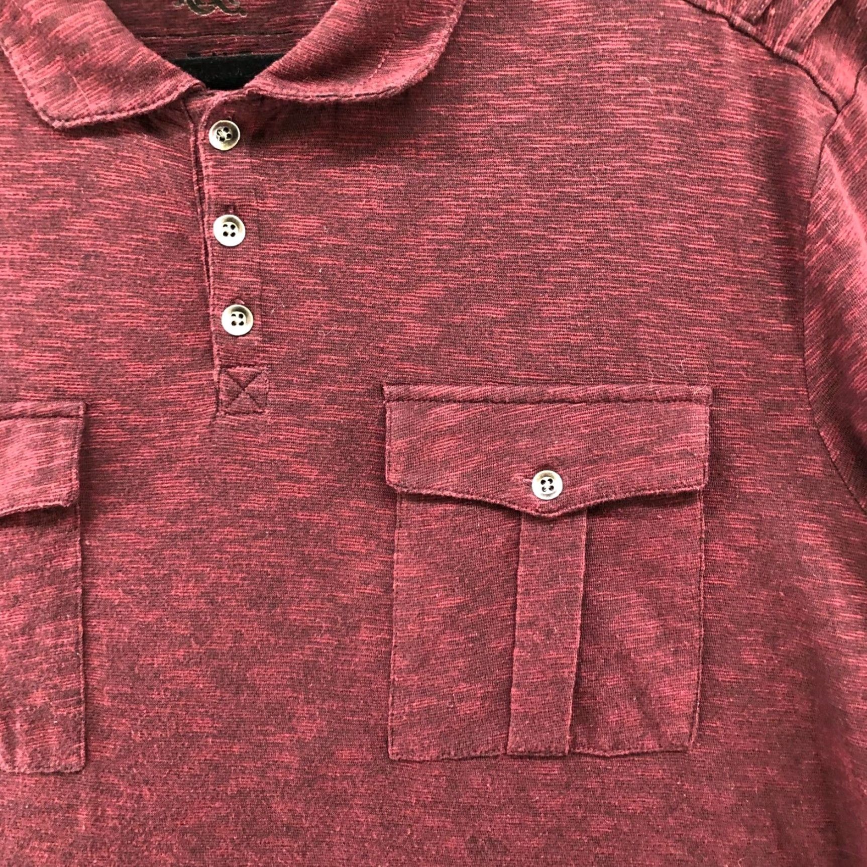 Vintage VINTAGE R&R Iconic Polo Shirt Mens XXL Short Sleeve Chest Pocket Burgundy Red Casual Size US XXL / EU 58 / 5 - 6 Thumbnail