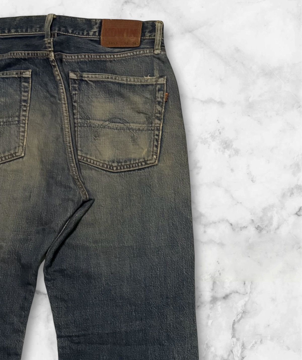 Edwin × Vintage Japanese Edwin Streetwear Jeans Distressed Denim Size US 32 / EU 48 - 10 Thumbnail
