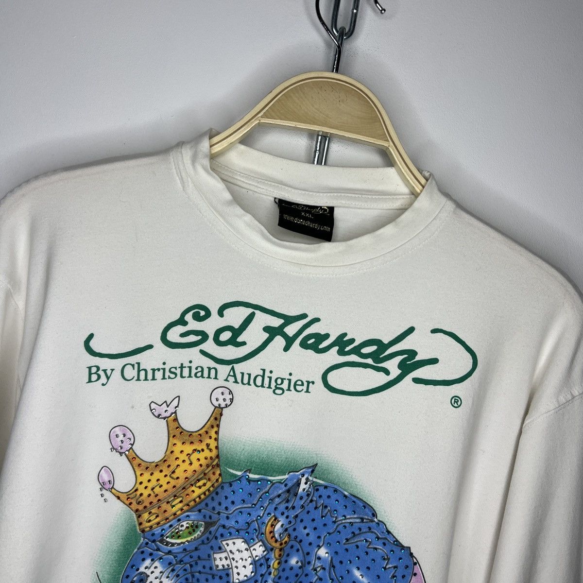 Christian Audigier VINTAGE Y2K ED HARDY BY CHRISTIAN AUDIGIER WHITE SWEATSHIRT Size US M / EU 48-50 / 2 - 4 Thumbnail