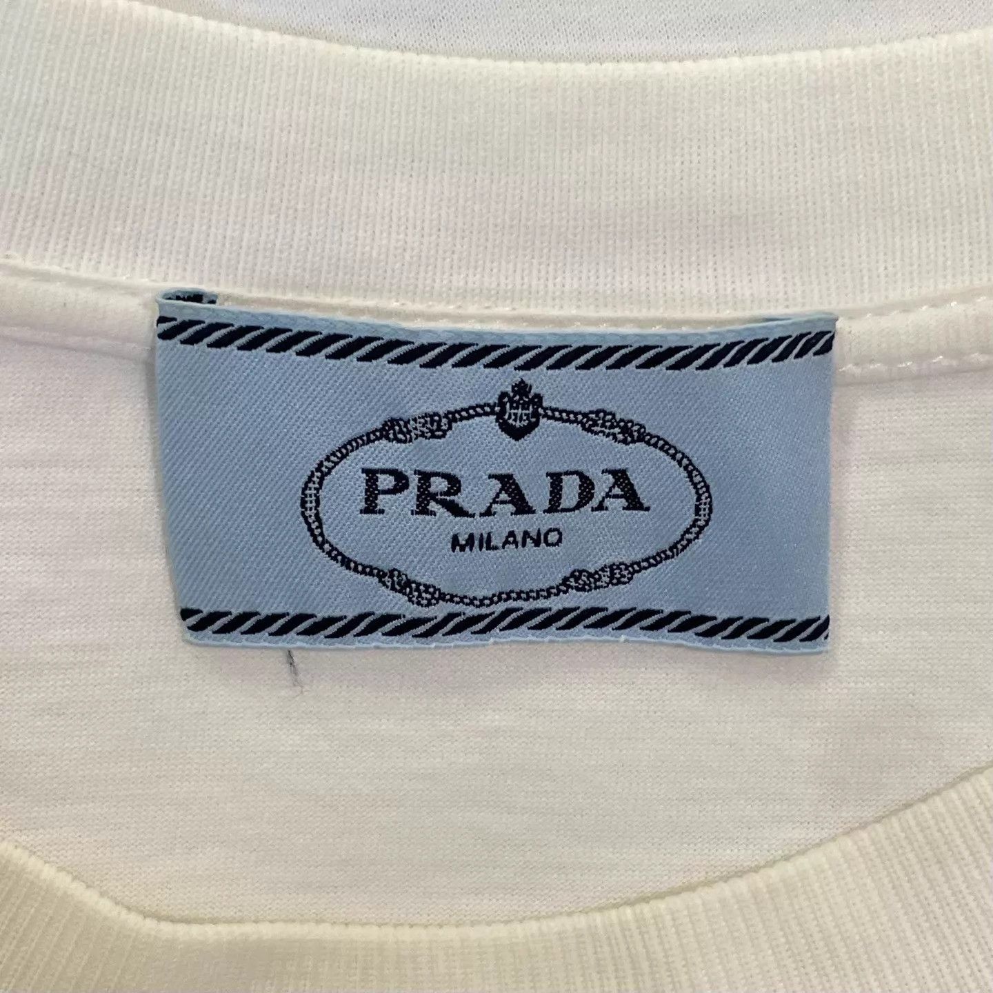 Prada Prada 9-Square White Short Sleeve T-Shirt XS Size US XS / EU 42 / 0 - 5 Thumbnail