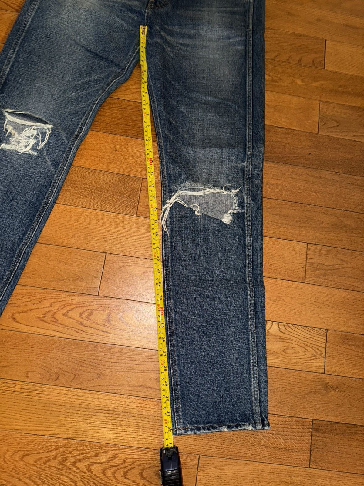 Celine CELINE Hedi Slimane M_SL_003 Blow Out Union Denim Size 33 Size US 33 - 9 Thumbnail