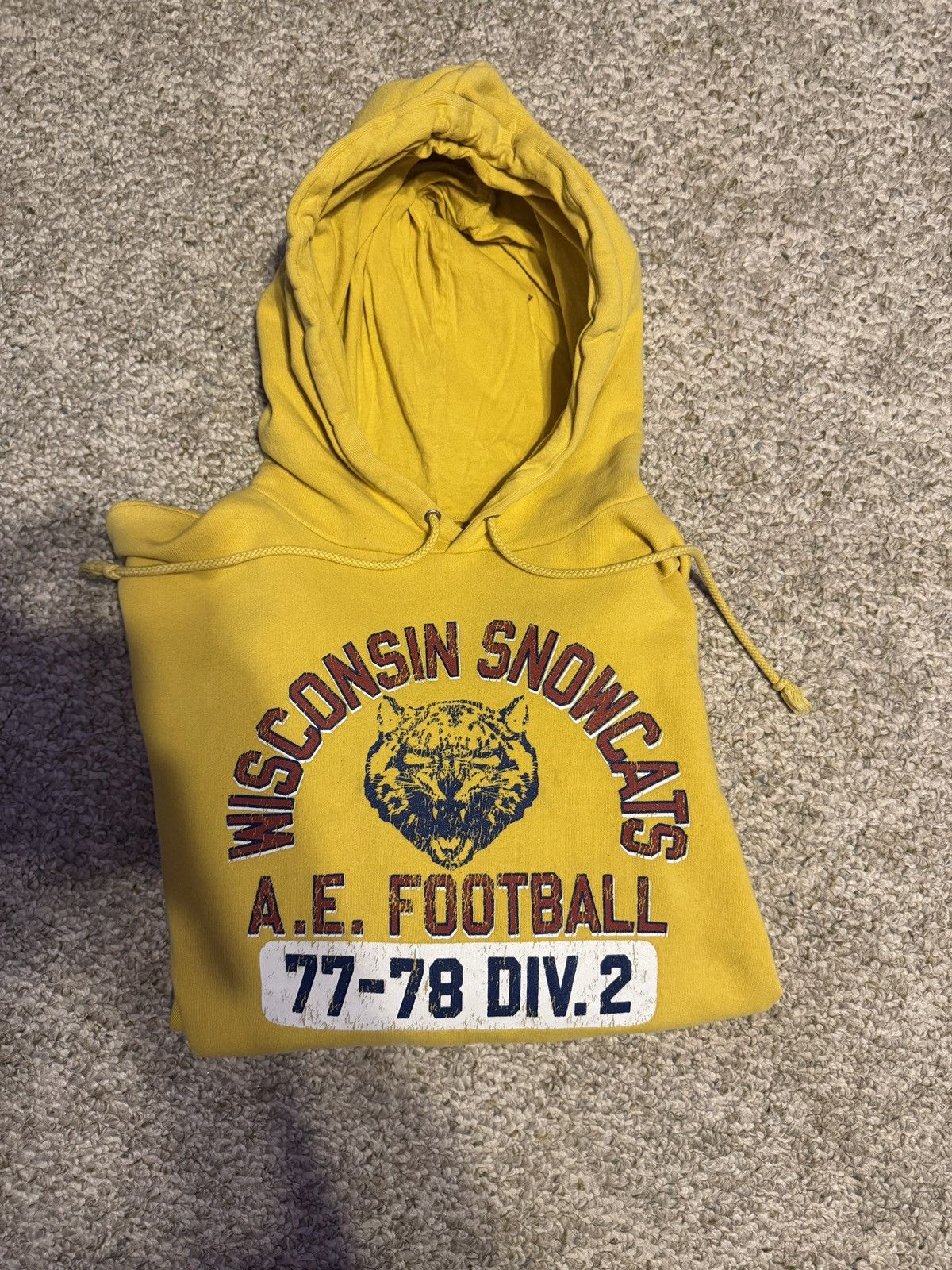 American Eagle Outfitters Vintage yellow Wisconsin Snowcats sweatshirt Size US L / EU 52-54 / 3 - 1 Thumbnail