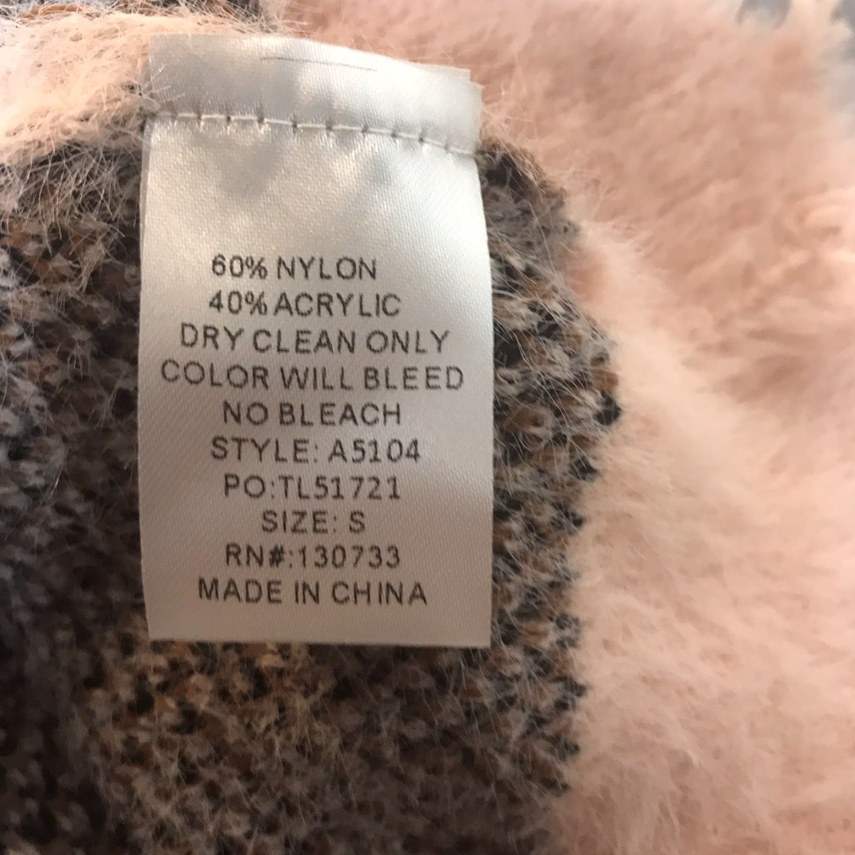 Vintage UMGEE Women's Pink Animal Print Knit Sweater S Long Sleeve Pullover Casual Fall Winter Size S / US 4 / IT 40 - 7 Thumbnail