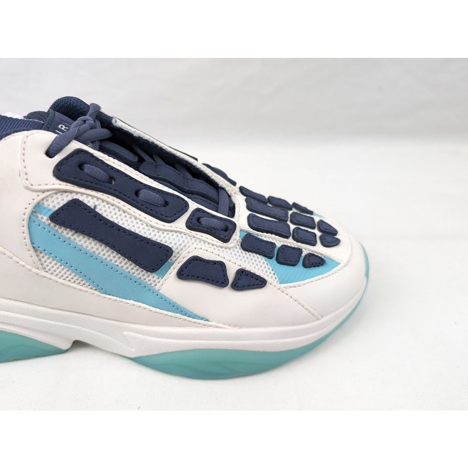 Amiri o1rshd1 Bone Runner Low-Top Sneakers in Baby Blue Size US 13 / EU 46 - 3 Thumbnail