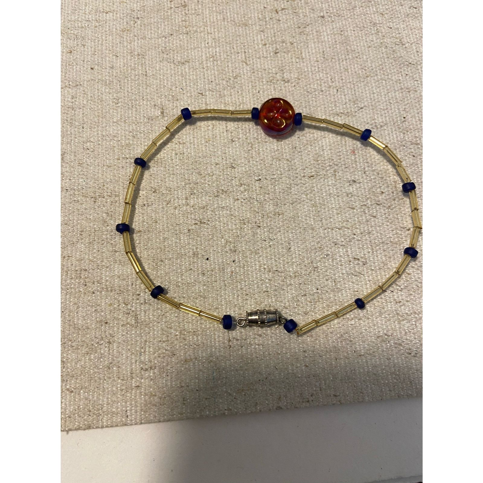 Handmade bead Anklet Iridescent Size ONE SIZE - 3 Thumbnail