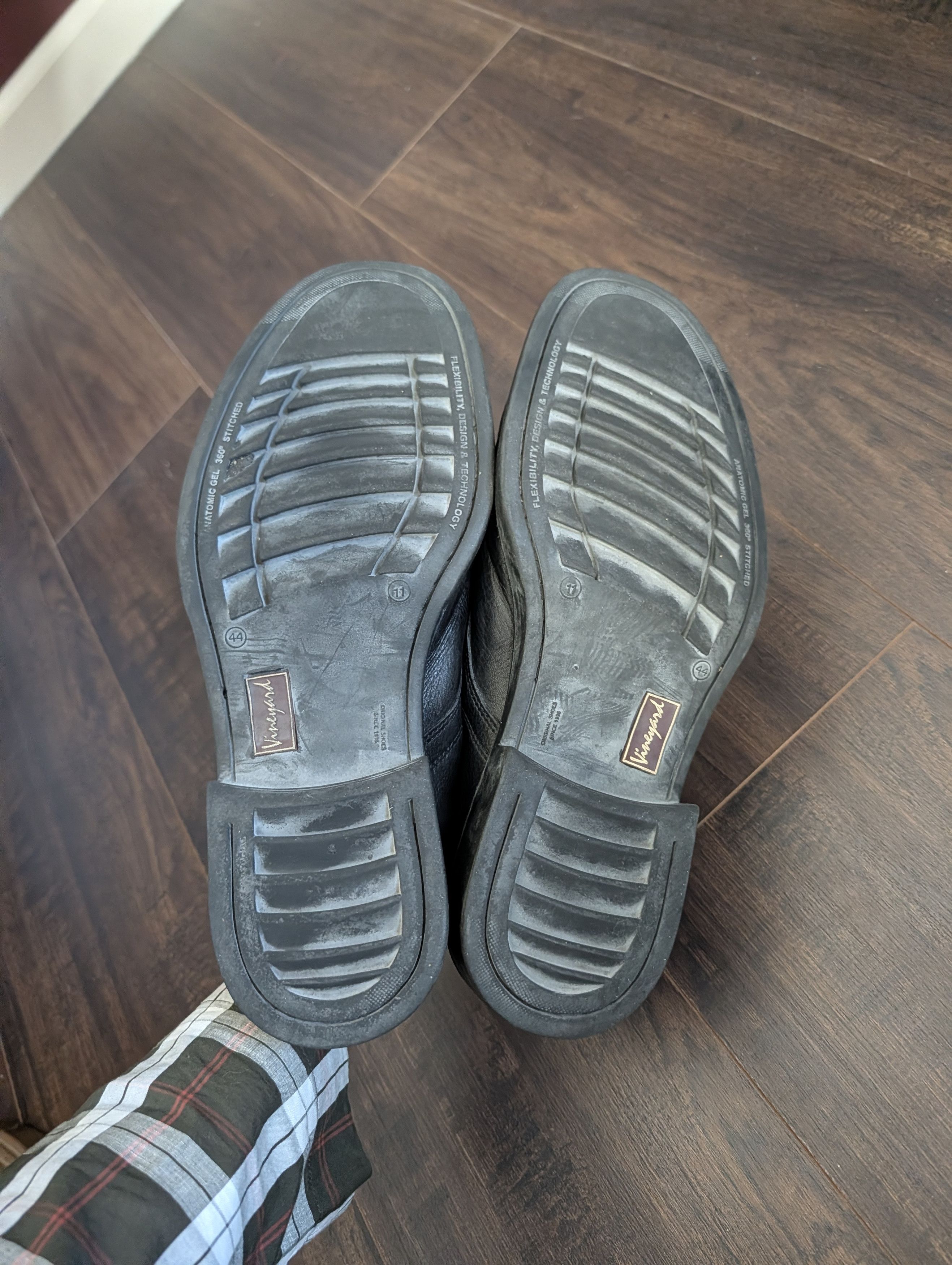Sandro Moscoloni VTG black pebbles leather chunky Norwegian toe derby shoes Size US 11.5 / EU 44-45 - 6 Thumbnail