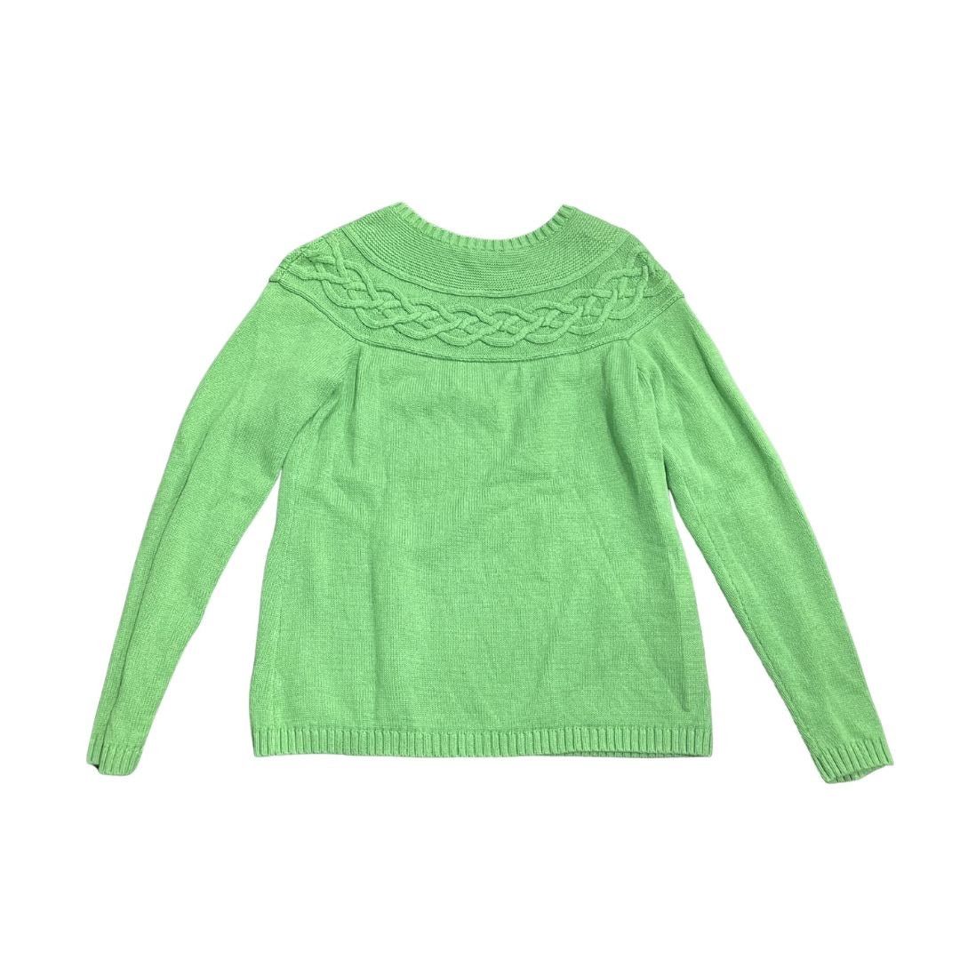 Talbots Long Sleeve Crewneck Cable Knit Pullover Sweater Fair Isle Size S / US 4 / IT 40 - 2 Thumbnail