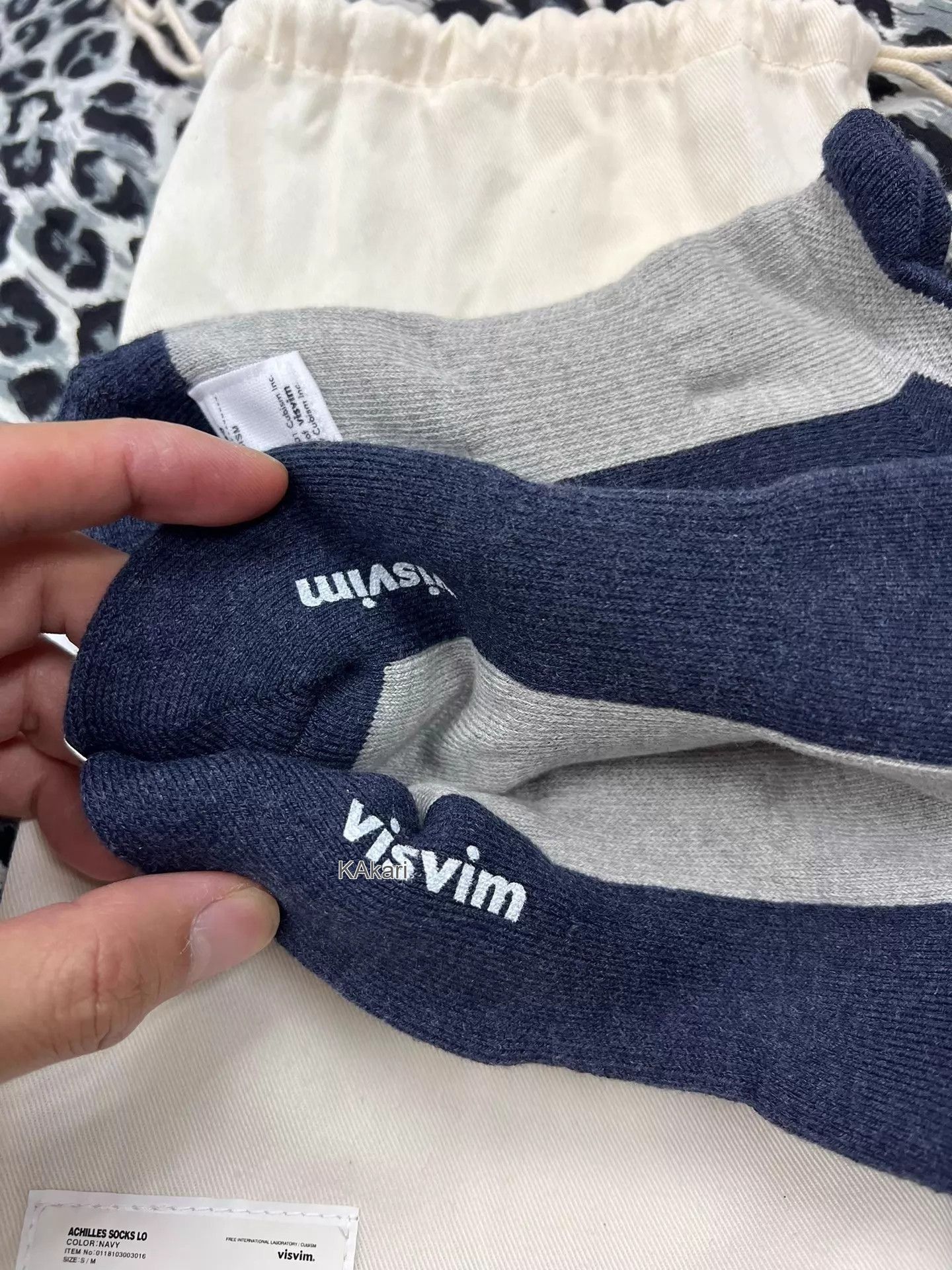 Visvim Blue and Gray Ankle Socks Size ONE SIZE - 4 Thumbnail