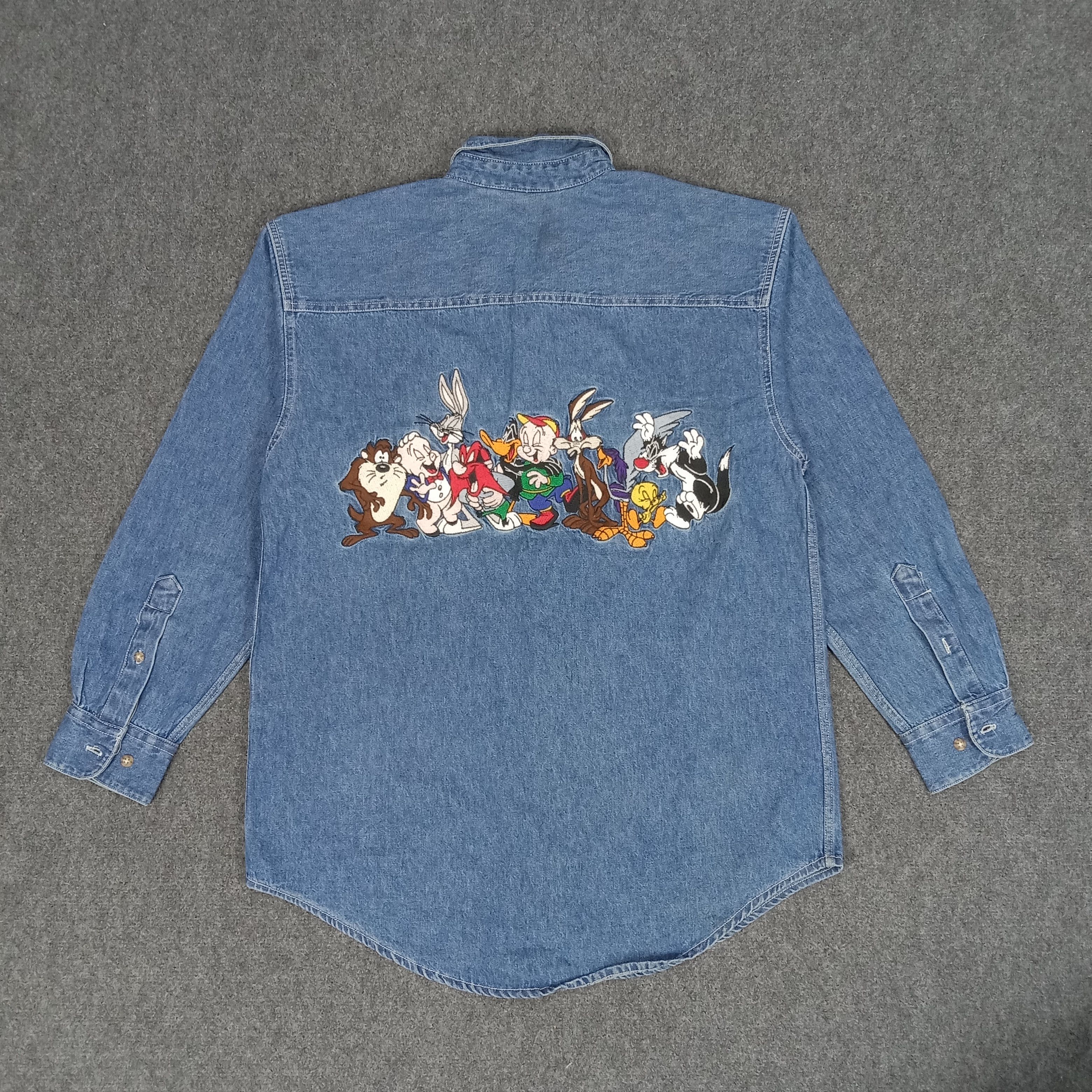 Cartoon Network × Vintage Looney Tunes Embroidery Logo Cartoon Shirt Button Up Size US L / EU 52-54 / 3 - 1 Thumbnail