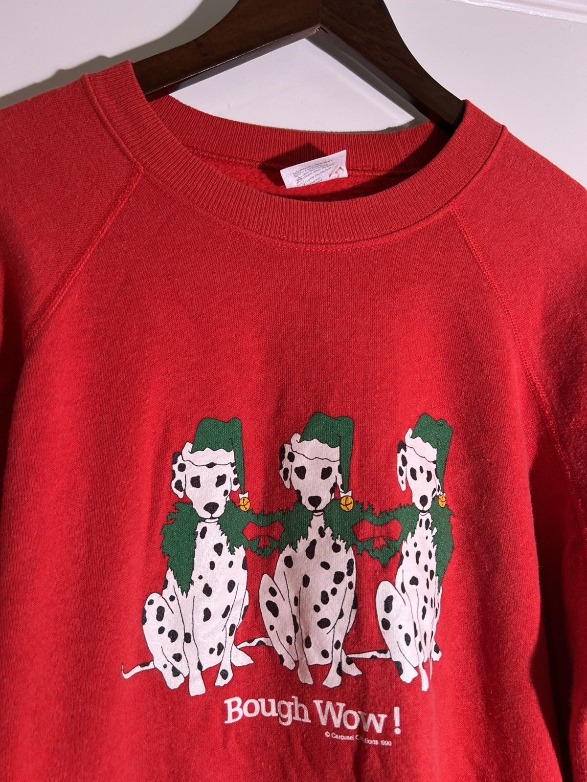Vintage 90’s Vintage Bough Wow Dalmation Christmas Retro Sweatshirt Size US XL / EU 56 / 4 - 4 Thumbnail