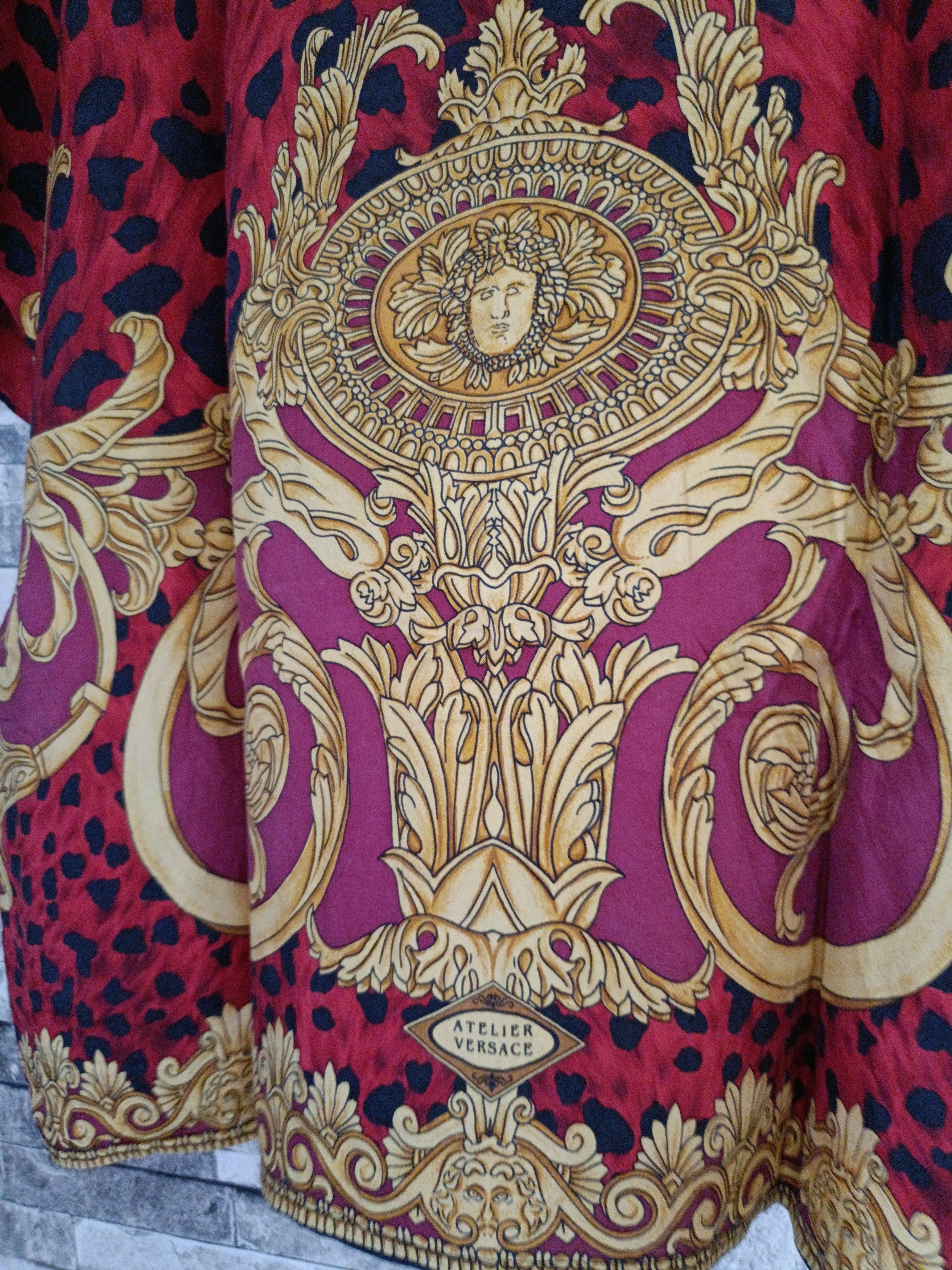 Versace Vintage archived Gianni Versace leopard baroque silk shirt Size US L / EU 52-54 / 3 - 6 Thumbnail