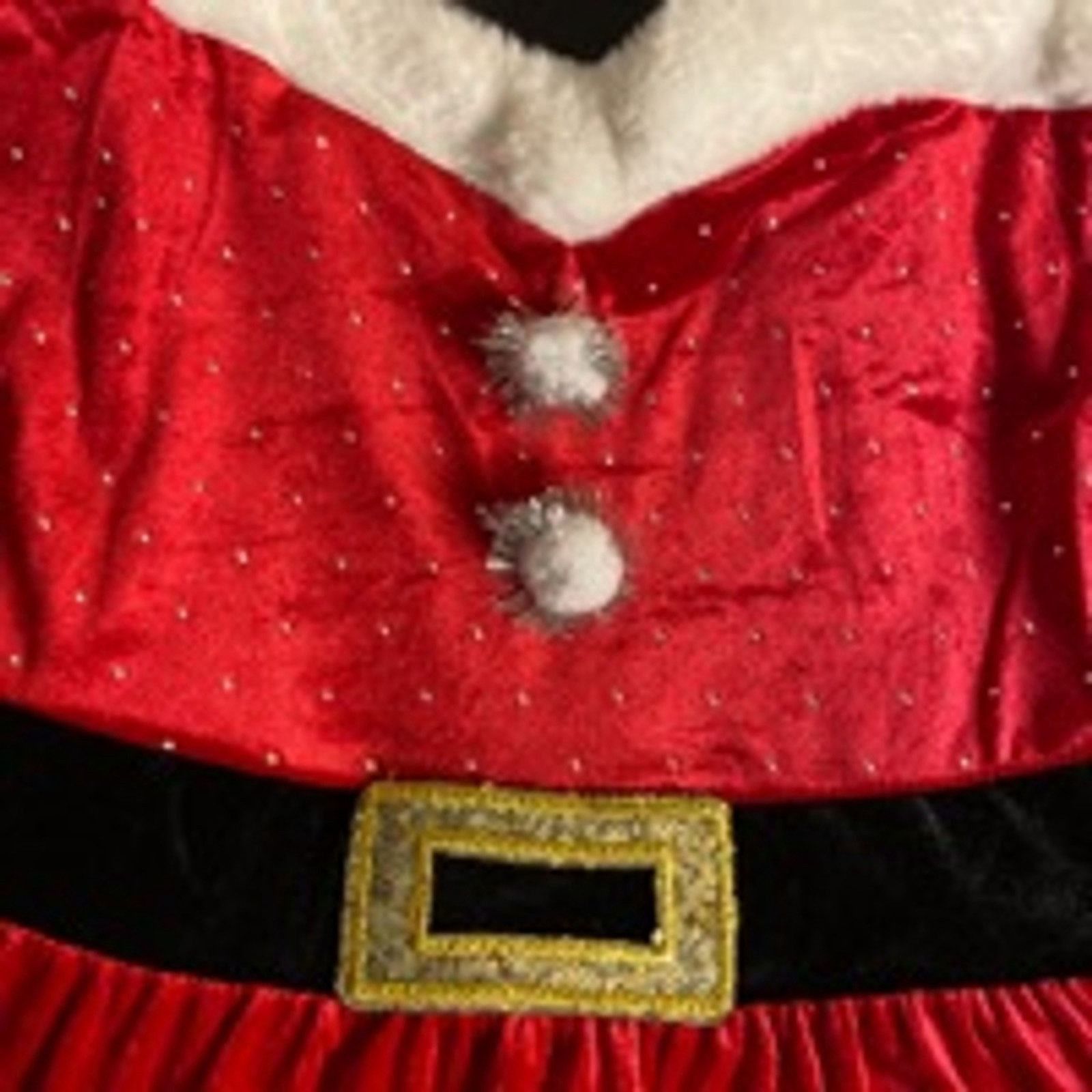 Other Santa Baby Christmas Velvet Faux Fur Holiday Dress Eyeshadow Size XL / US 12-14 / IT 48-50 - 3 Thumbnail