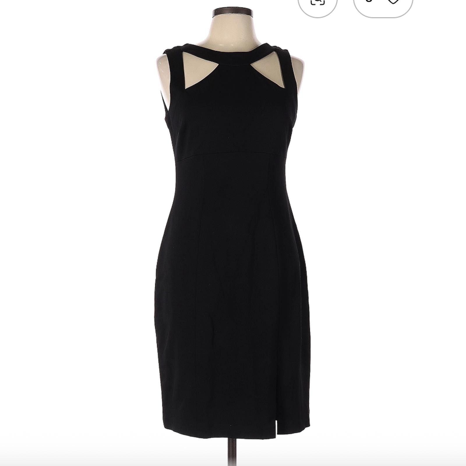 Other Cache Black Cutout Sleeveless Casual Dress Size 10 Size L / US 10 / IT 46 - 1 Thumbnail