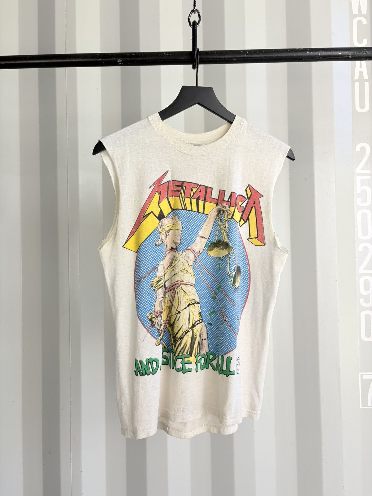Band Tees Metallica No Justice Thrashed Faded Distressed Tank GRUNGE Size US M / EU 48-50 / 2 - 1 Thumbnail