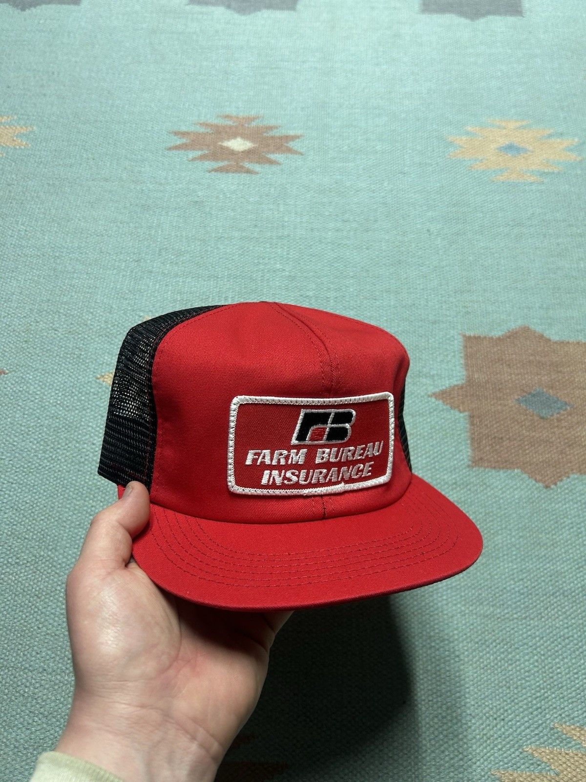 Vintage Vtg k products trucker hat farm bureau insurance patch USA Size ONE SIZE - 1 Thumbnail