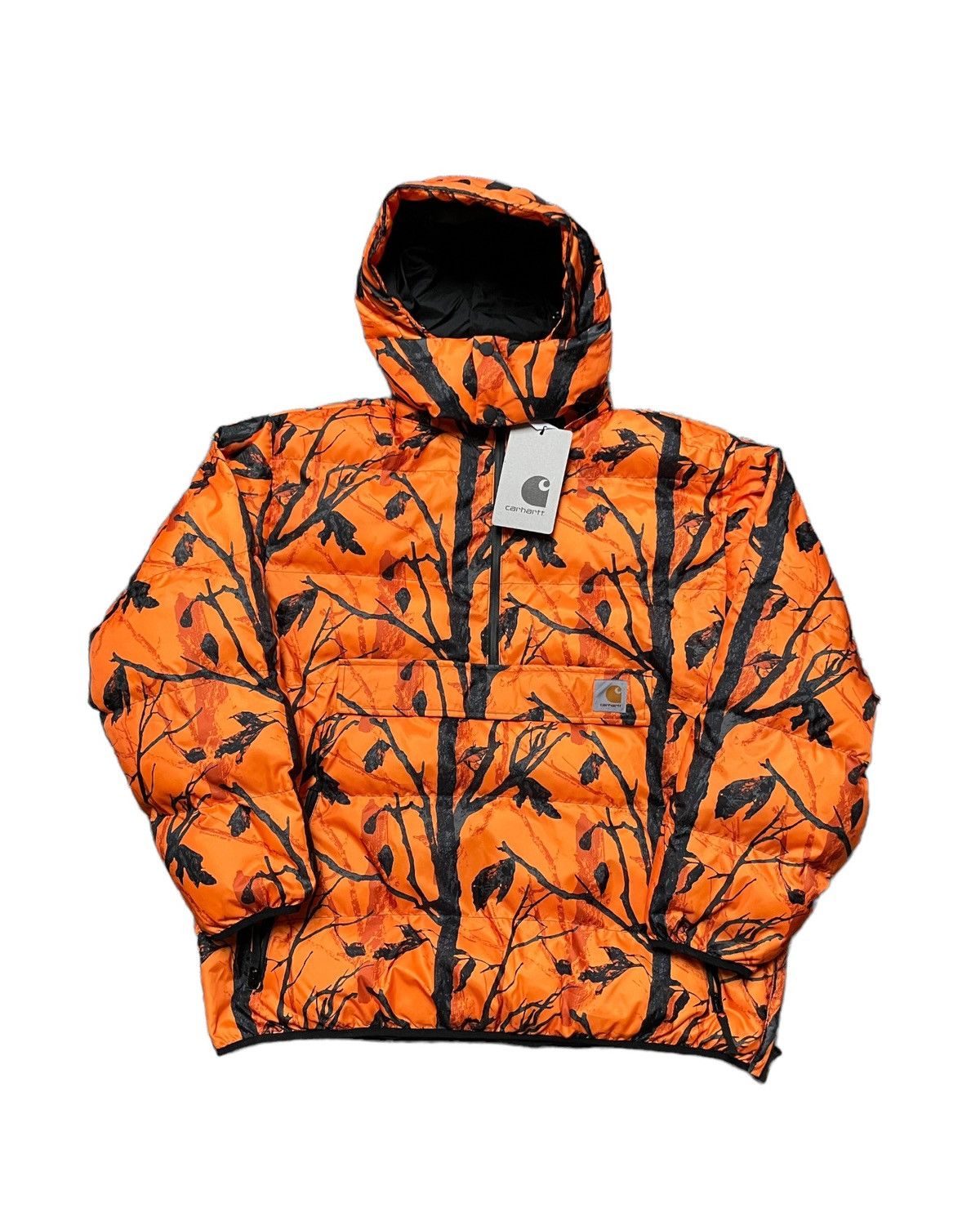 image of Carhartt Wip OG Jones Pullover New Orange Camo Xs Puffer, Men's