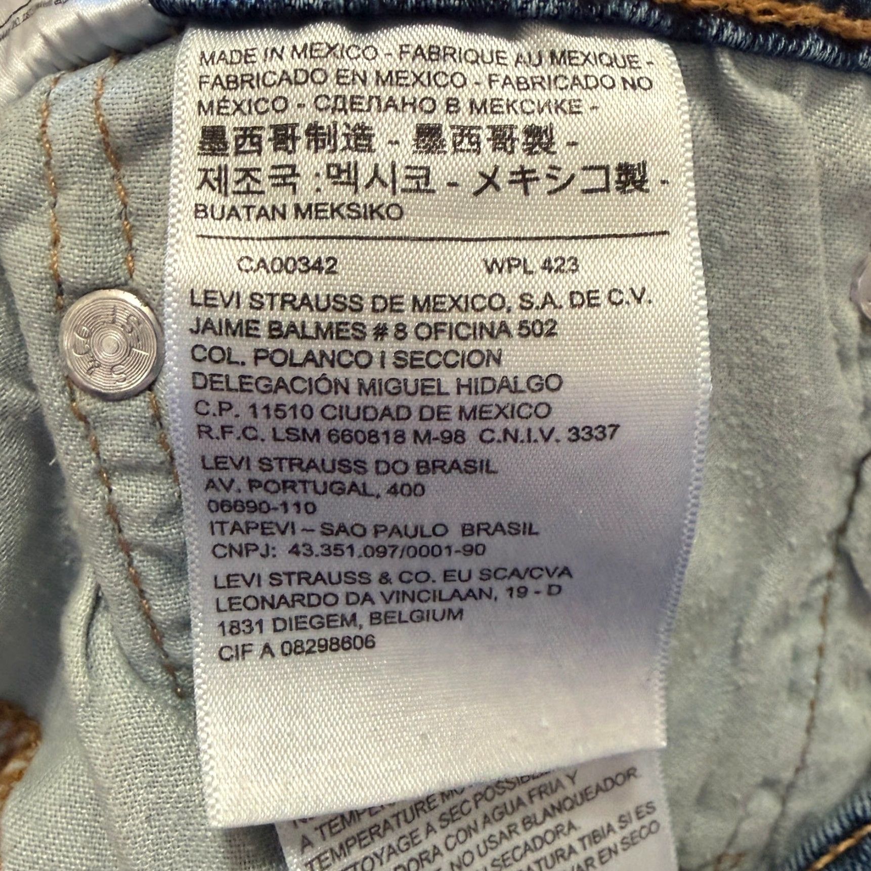 Levi's Levi's 514 Jeans Mens 32x30 Blue Slim Straight Stretch Denim Medium Wash Jeans Regular Men blue 5-Pocket Design Mid Rise 10-12in Size US 32 / EU 48 - 4 Thumbnail