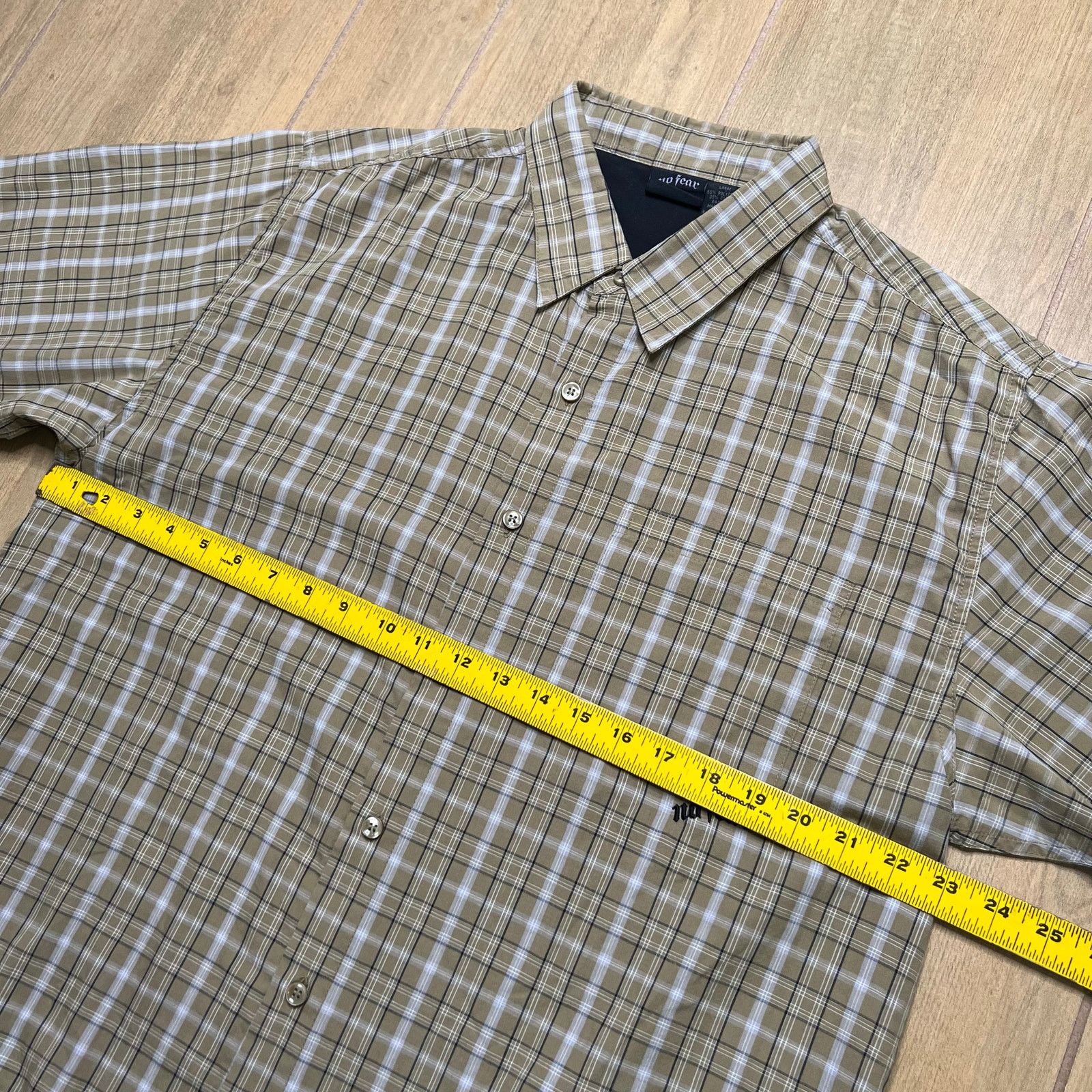 No Fear Vintage No Fear Shirt Mens Large beige Plaid Button Up Size US L / EU 52-54 / 3 - 8 Thumbnail