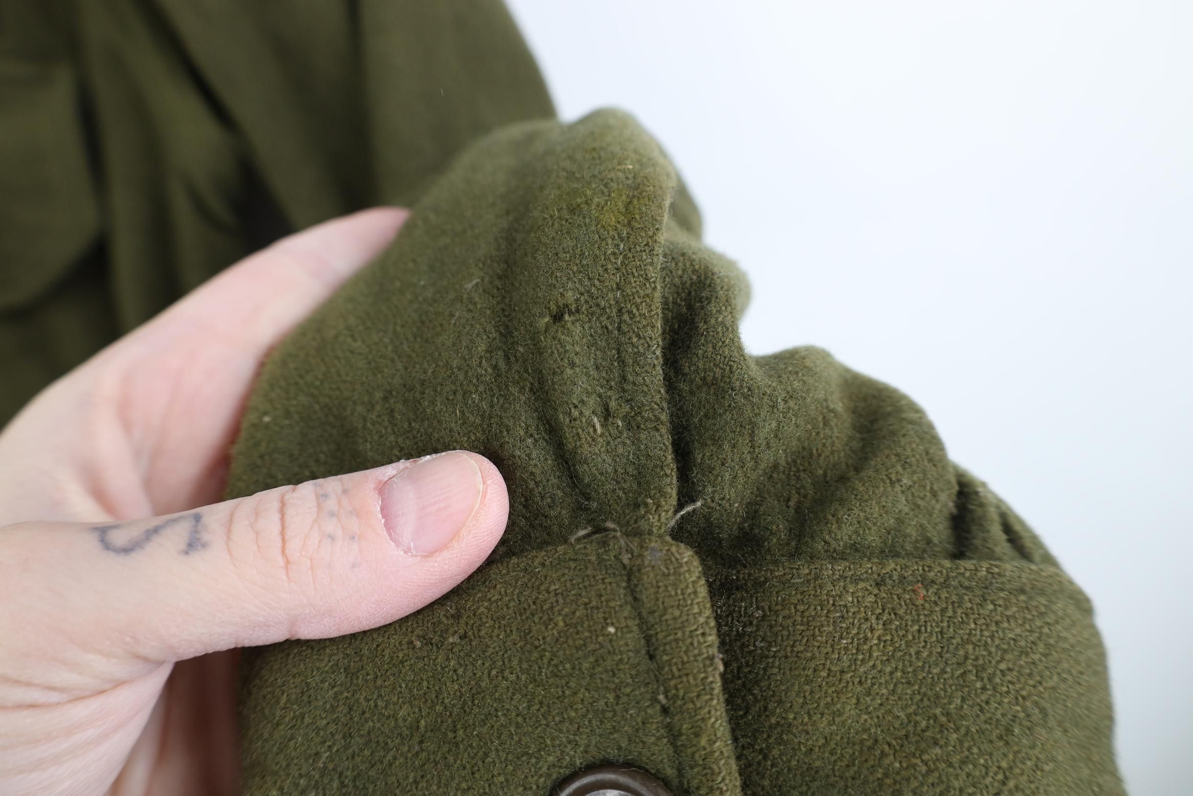 Vintage Vintage 50s Korean War US Army OG 108 Wool Shirt Jacket Size US M / EU 48-50 / 2 - 6 Thumbnail