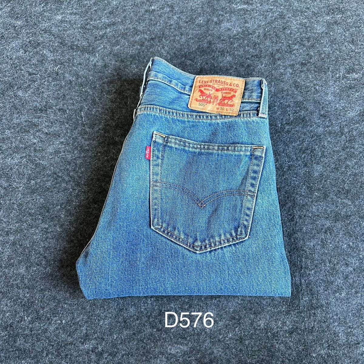 Levi's Y2k Levis 505 Blue Washed Vintage Denim 30x31 D576 Size US 30 / EU 46 - 20 Thumbnail