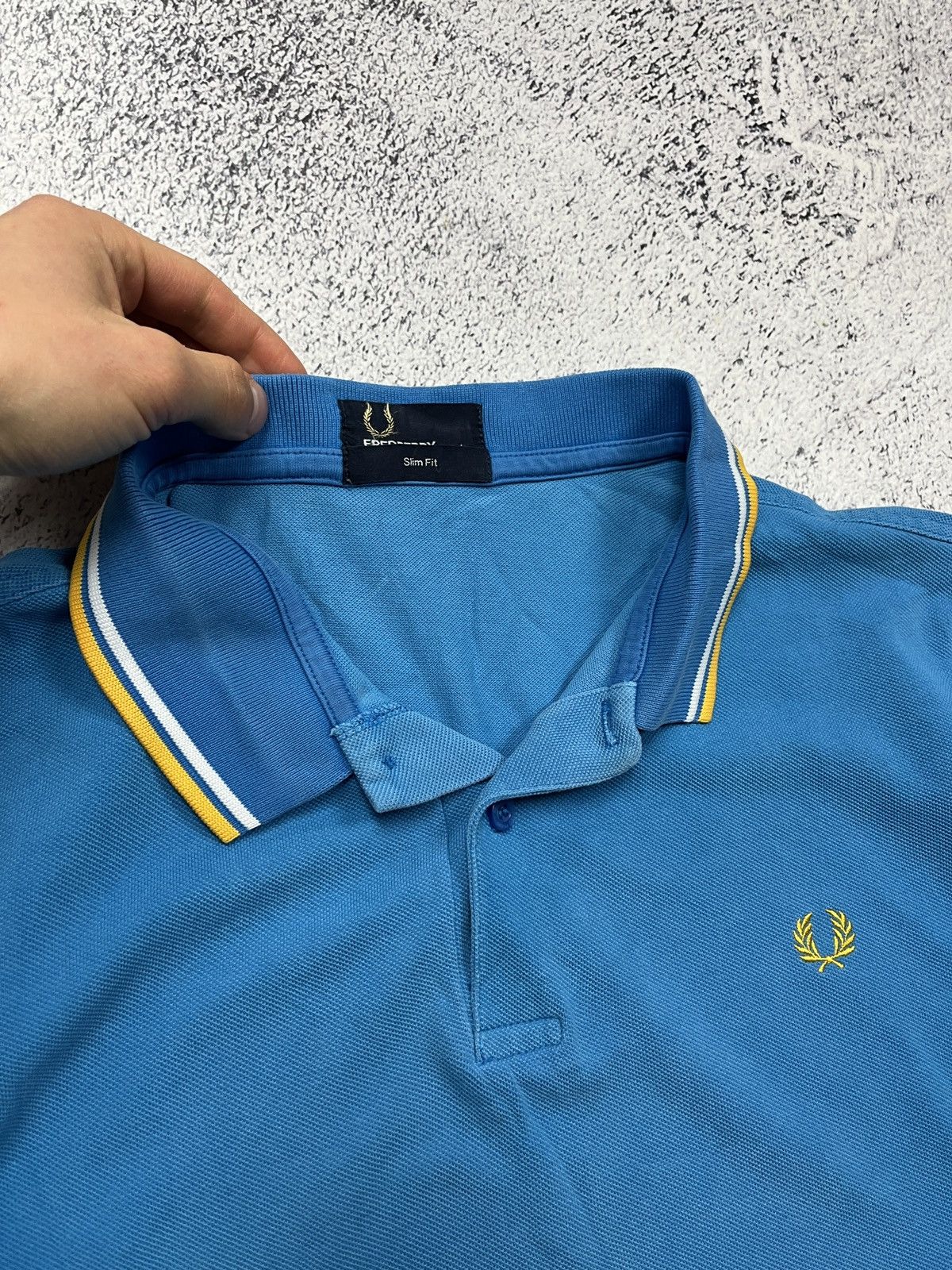 Fred Perry Fred Perry Polo Shirt Blue Yellow Casual Streetwear Hype Size US L / EU 52-54 / 3 - 7 Thumbnail