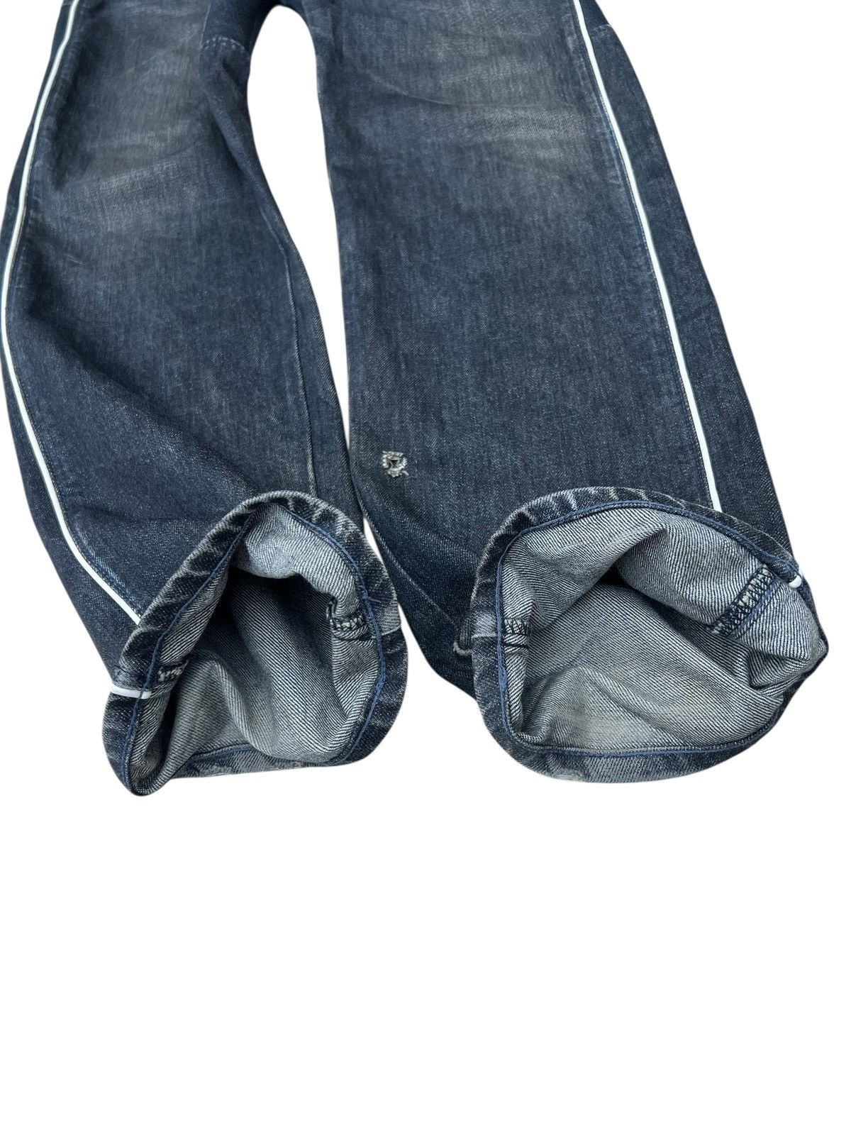 Neighborhood Vintage Neighborhood Japan Fade Denim Hybrid Leather Jeans Size US 30 / EU 46 - 14 Thumbnail