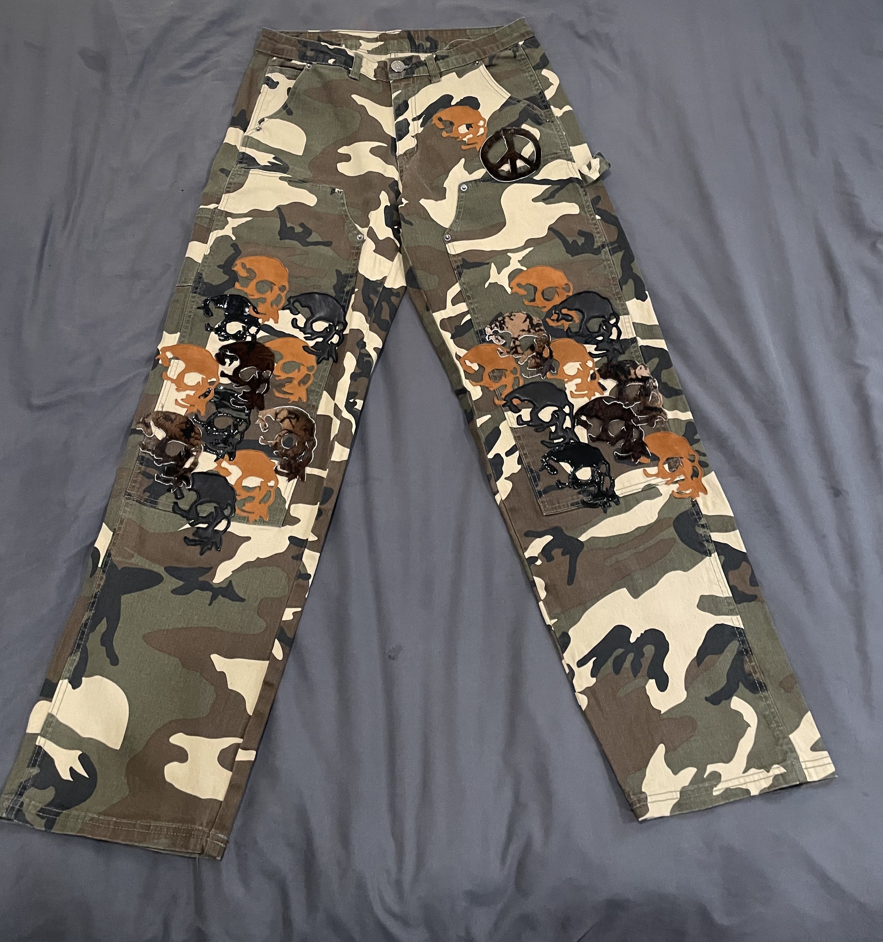 BV By Bodega Vengeance Flooded Double Knee Camo Carpenters Size US 31 - 1 Thumbnail