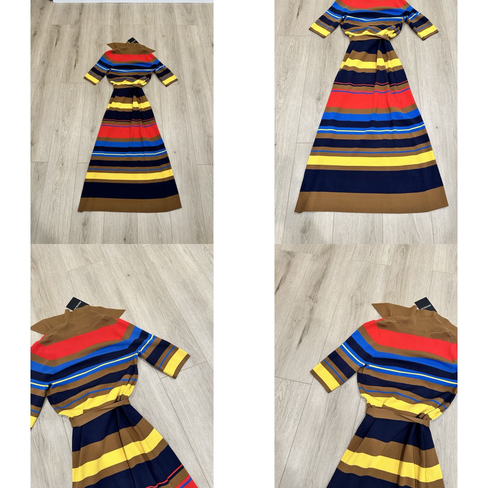 NICHOLAS **NWT Nicholas Large Collared Stretch Midi Dress Sz L Multicolor** User: NWT Nicholas Collared Stretch Midi Dress Sz L Multicolor Size L / US 10 / IT 46 - 9 Thumbnail