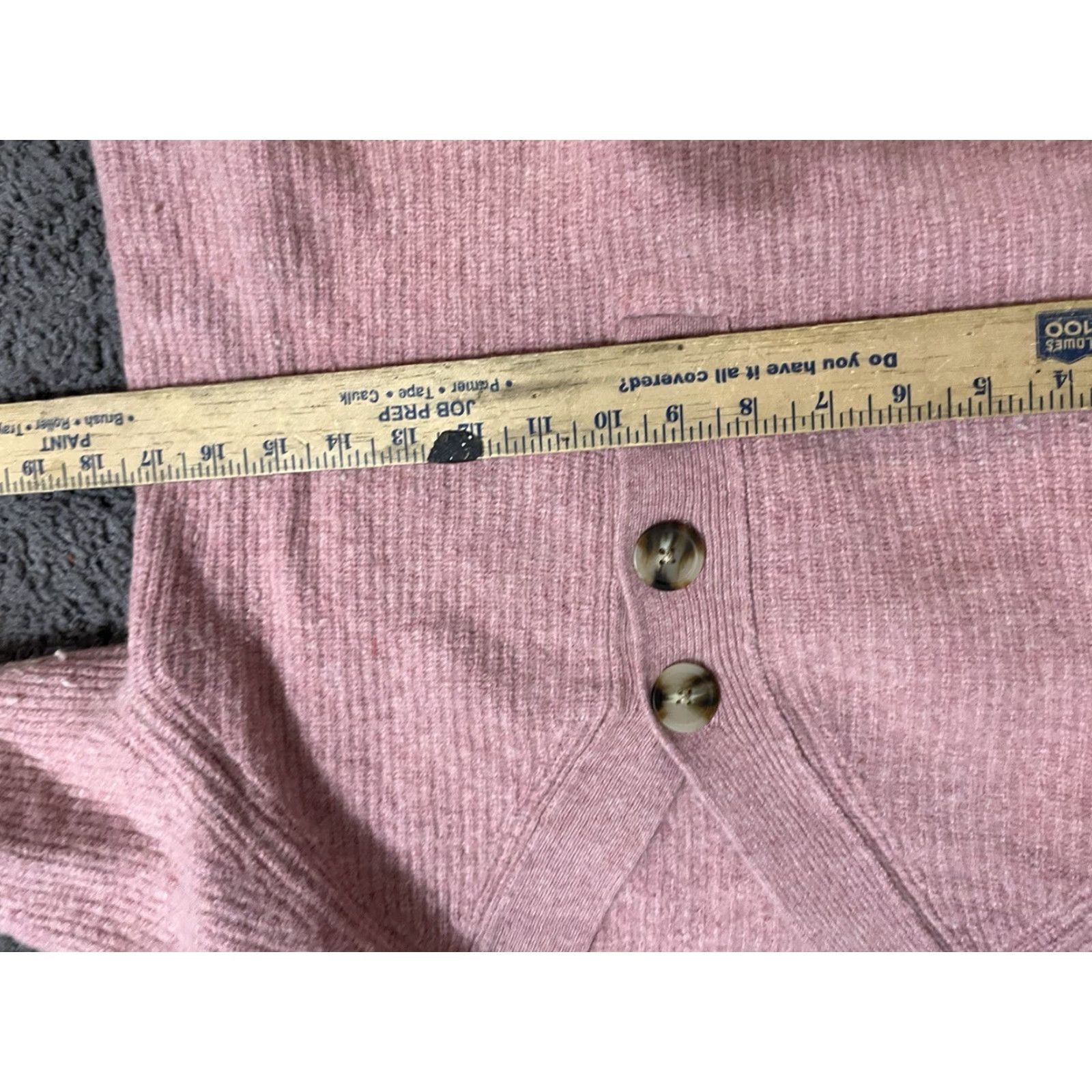 Madewell Madewell Sweater S Pink Wool Blend Ribbed Henley Relaxed 3 Button Womens Size S / US 4 / IT 40 - 4 Thumbnail