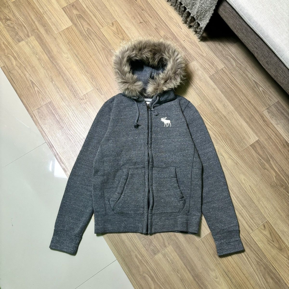 14th Addiction × If Six Was Nine × Le Grande Bleu (L.G.B.) Abercrombie & fitch Fur jacket hoodie IfSixWasNine LGB Style Size US M / EU 48-50 / 2 - 1 Thumbnail