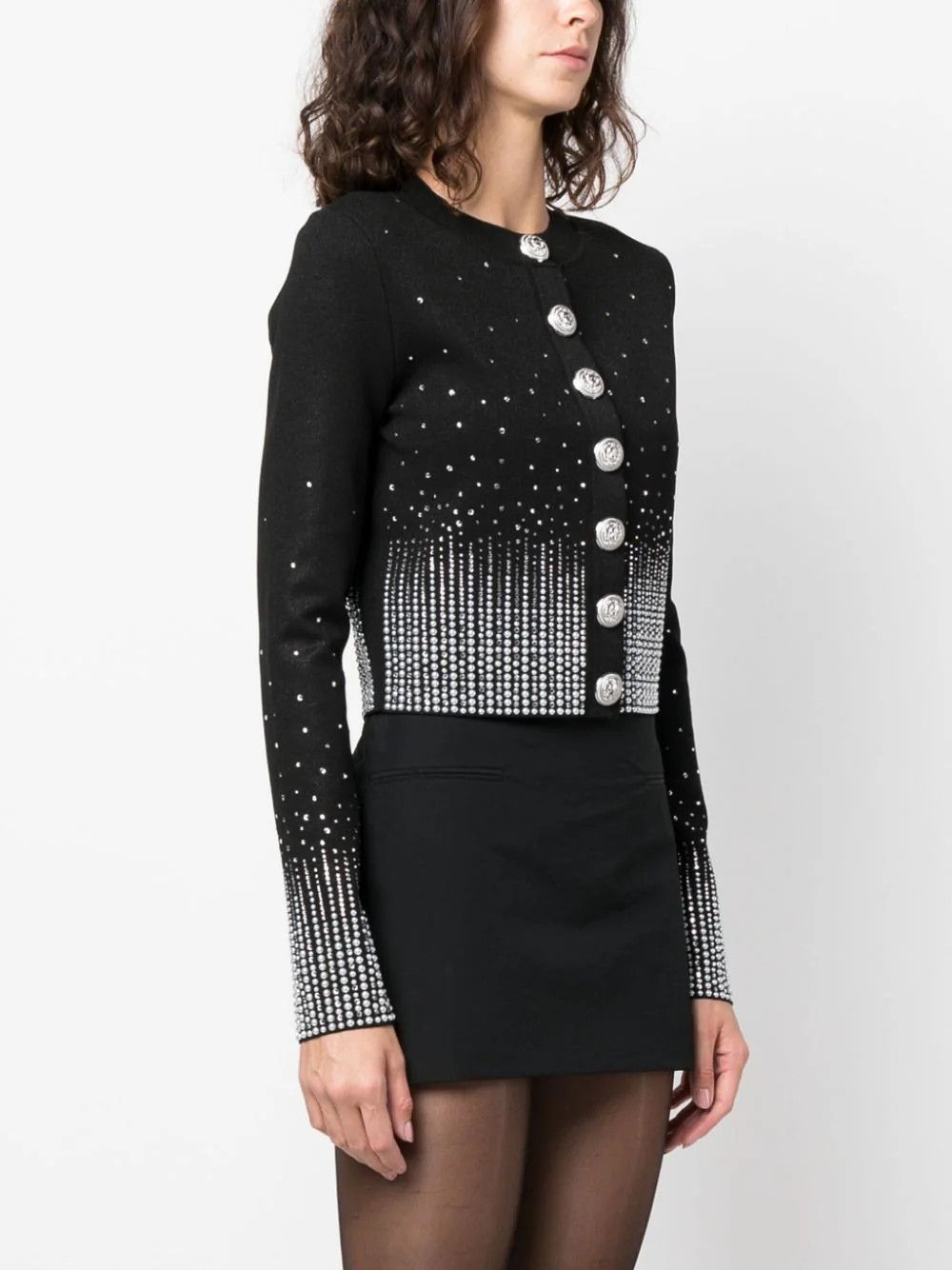 Balmain o1w1db10624 Cardigan in Black Size S / US 4 / IT 40 - 4 Thumbnail