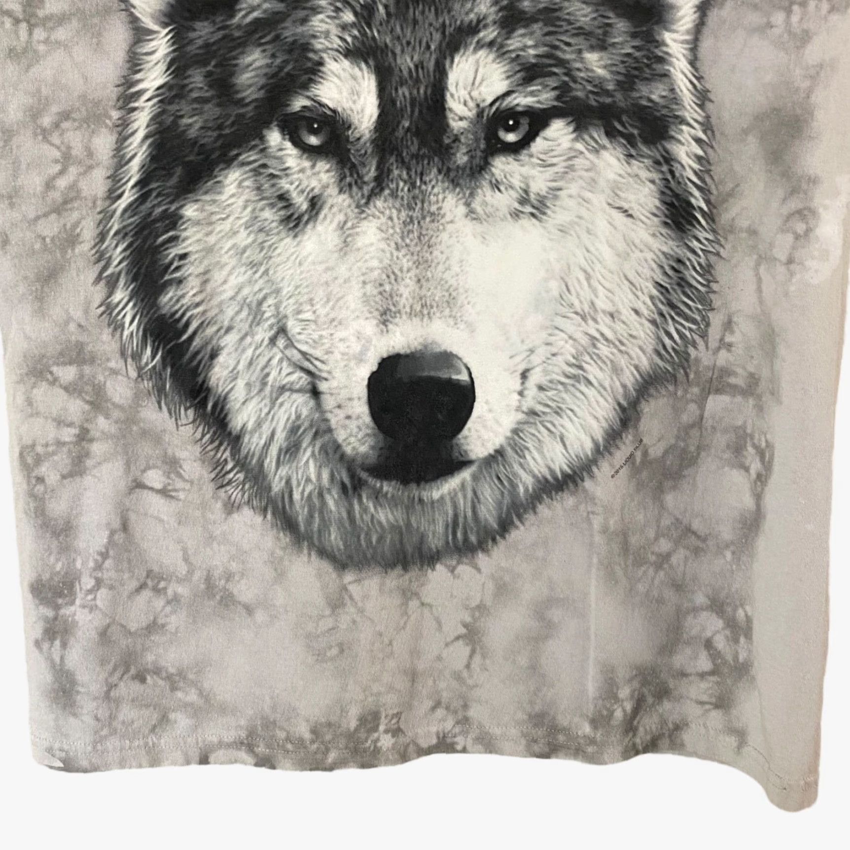 Liquid Blue VINTAGE Liquid Blue Wolf Tie Dye T-Shirt Mens L Gray Short Sleeve Crew Neck Graphic Tee Animals Nature 90s Mens Size US L / EU 52-54 / 3 - 6 Thumbnail