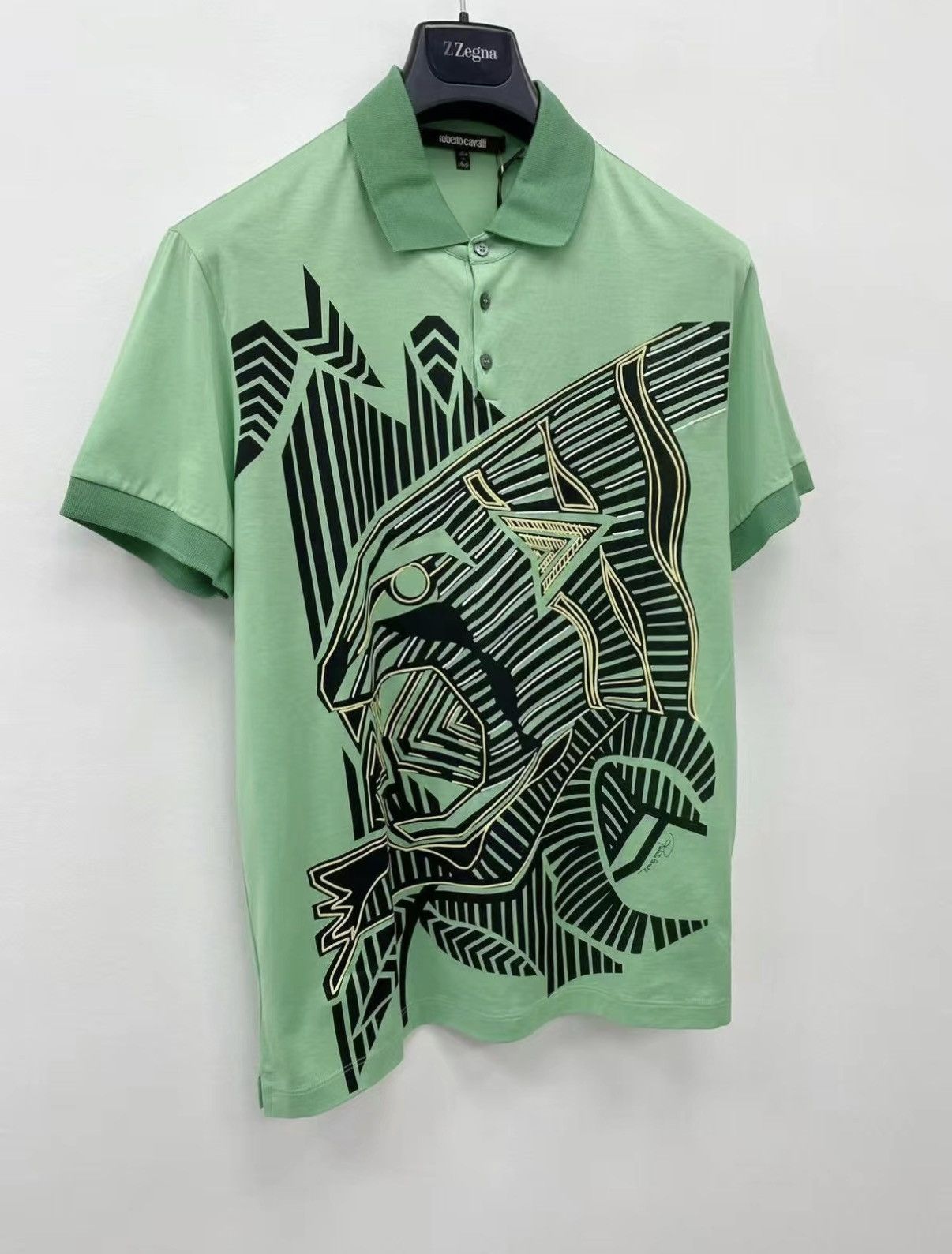 Roberto Cavalli Roberto Cavalli 100% Cotton Short Sleeve Polo Shirt J30 Size US L / EU 52-54 / 3 - 2 Thumbnail