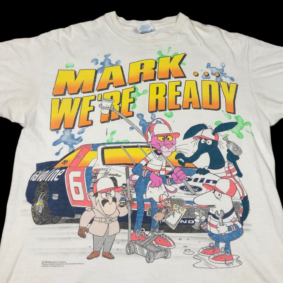 Hanes Vintage 90s Hanes NASCAR Pink Panther AOP Shirt Adult Large Size US L / EU 52-54 / 3 - 2 Thumbnail