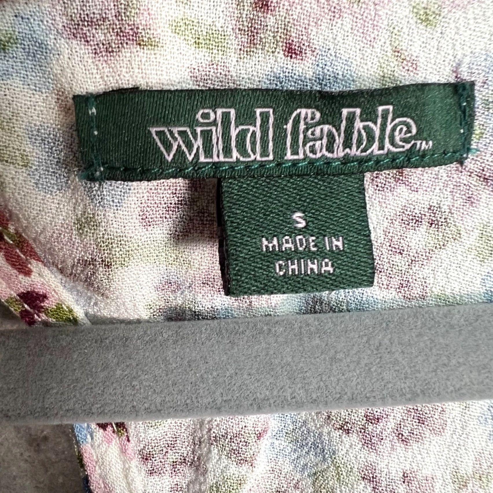 Vintage Wild Fable Dress Small Floral Print Midi White w/ Keyhole Back Womens Size S / US 4 / IT 40 - 3 Thumbnail
