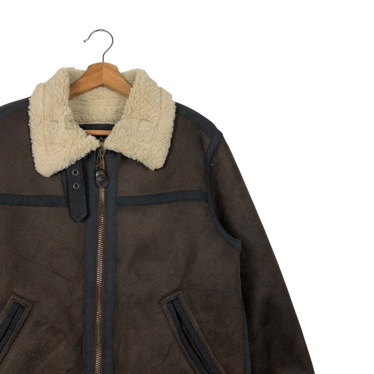 Alpha Industries VINTAGE SHEARLING LEATHER SHEEPSKIN JACKET ALPHA INDUSTRIES Size US L / EU 52-54 / 3 - 8 Thumbnail