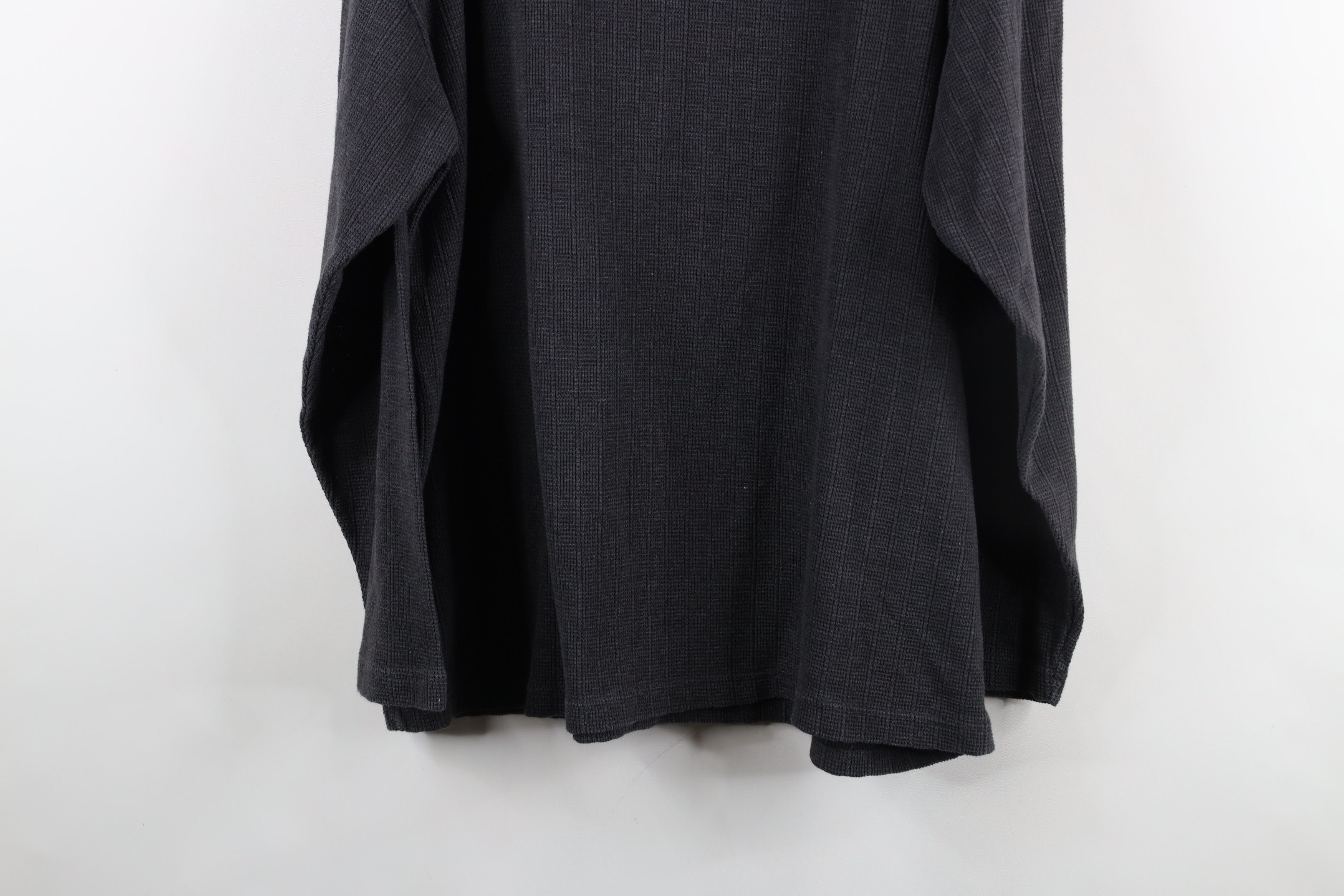 Vintage Vintage 90s Streetwear Ribbed Knit Henley T-Shirt Gray Size US L / EU 52-54 / 3 - 12 Thumbnail