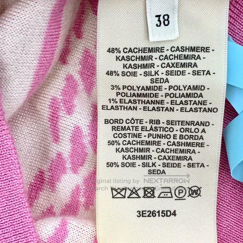 Hermes Hermes 23 Pink Striped Lock Cashmere Round Neck Short Slee Size XS / US 0-2 / IT 36-38 - 7 Thumbnail