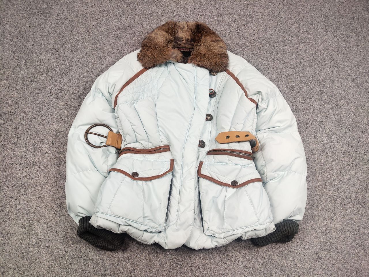 Just Cavalli Roberto Just Cavalli Vtg 90's Asymmetric Zip Fur Down Jacket Size M / US 6-8 / IT 42-44 - 2 Thumbnail