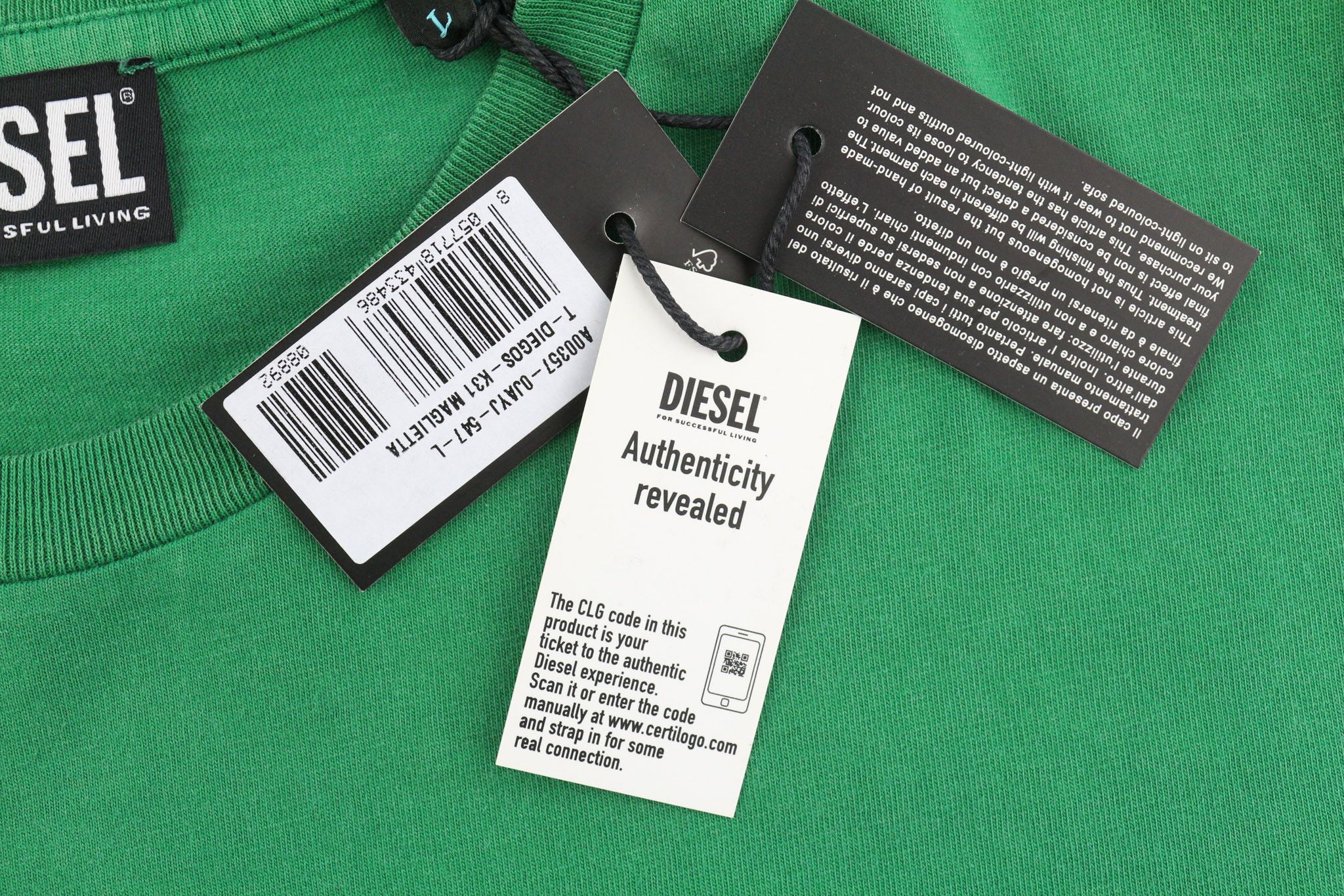 Diesel T-DIEGOS-K31 L Crew Neck Tricot Logo T-Shirt 40317 Size US L / EU 52-54 / 3 - 5 Thumbnail