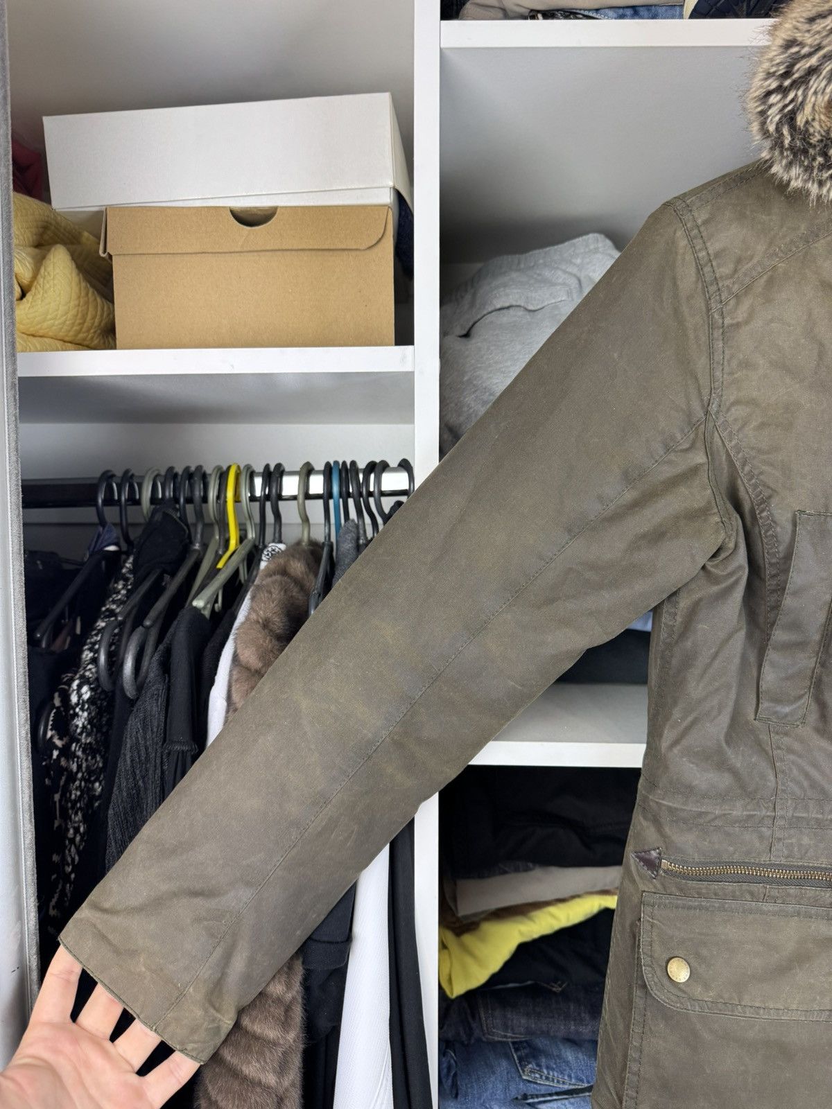 Barbour Barbour Kelsall Wax Parka Jacket Womenʼs Size UK 10 Size M / US 6-8 / IT 42-44 - 3 Thumbnail