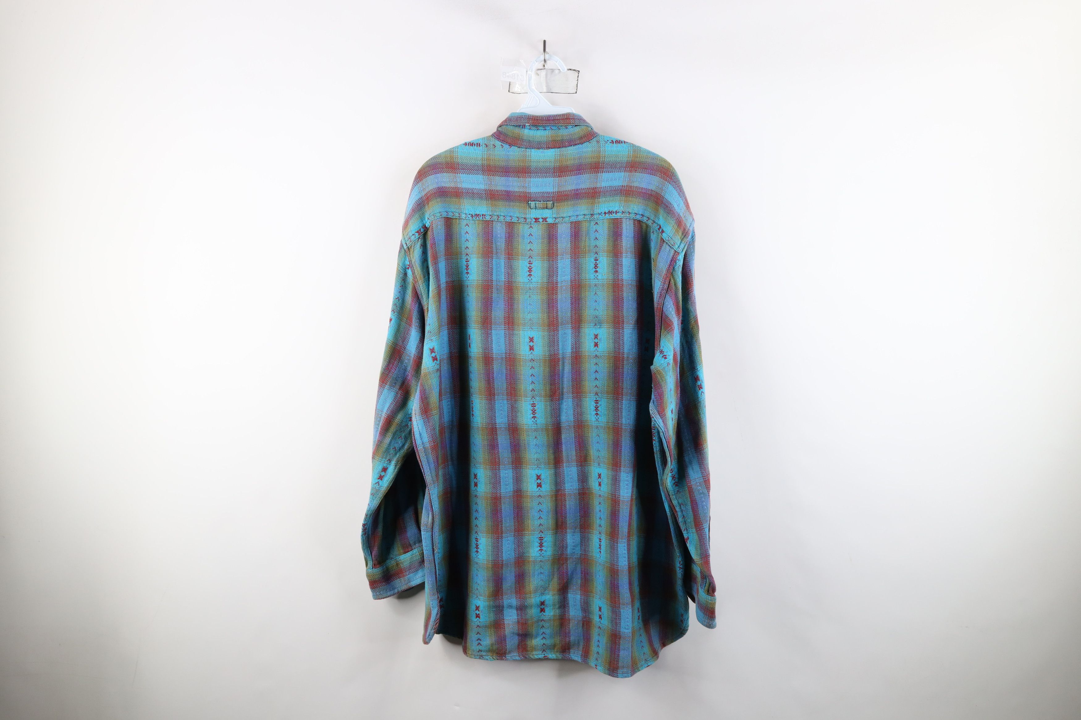 Vintage Vintage 90s Streetwear Southwestern Weave Button Shirt Size US L / EU 52-54 / 3 - 12 Thumbnail