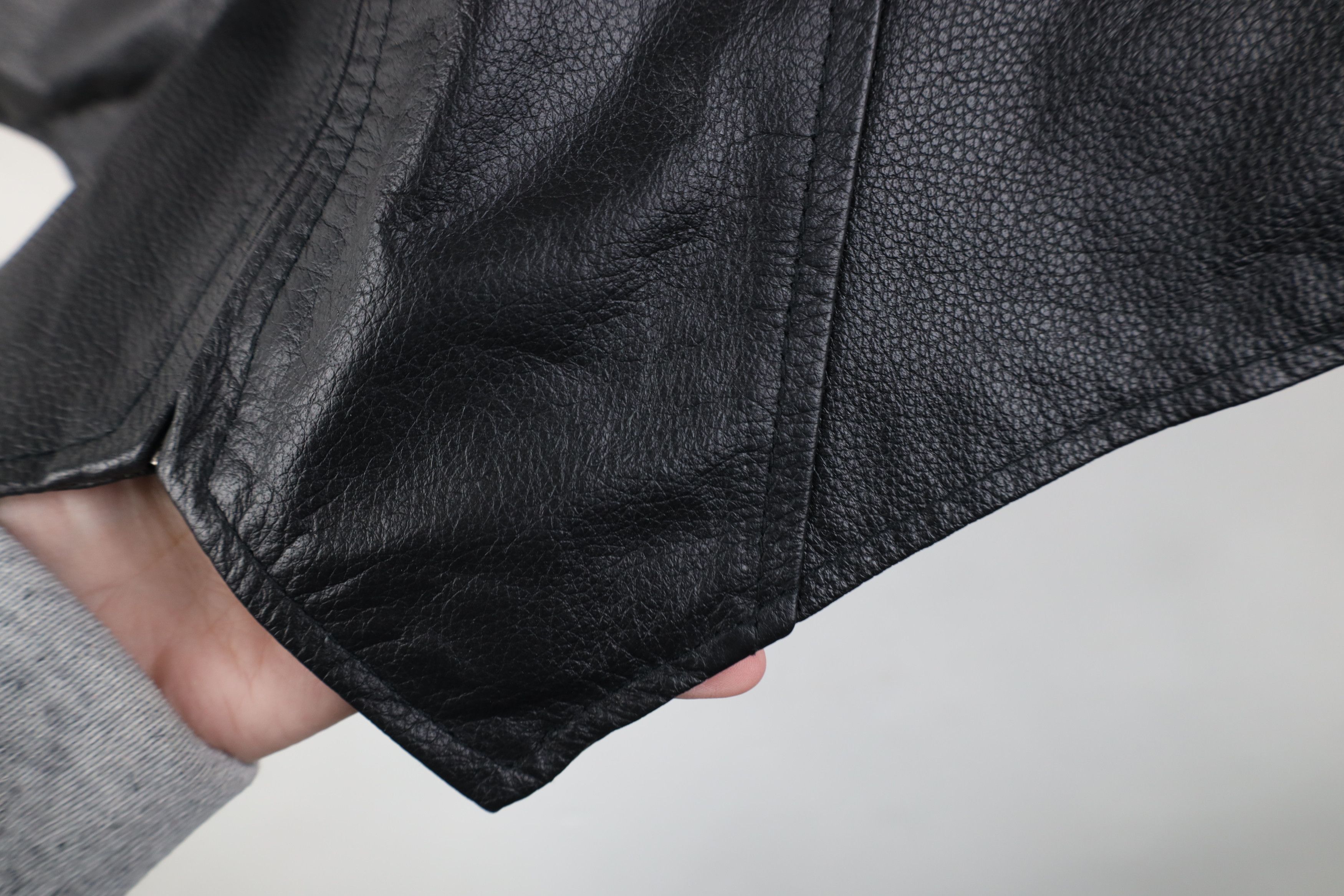 Vintage Vintage 90s Streetwear Wear Black Leather Motorcycle Vest Size XXL / US 16-18 / IT 52-54 - 7 Thumbnail