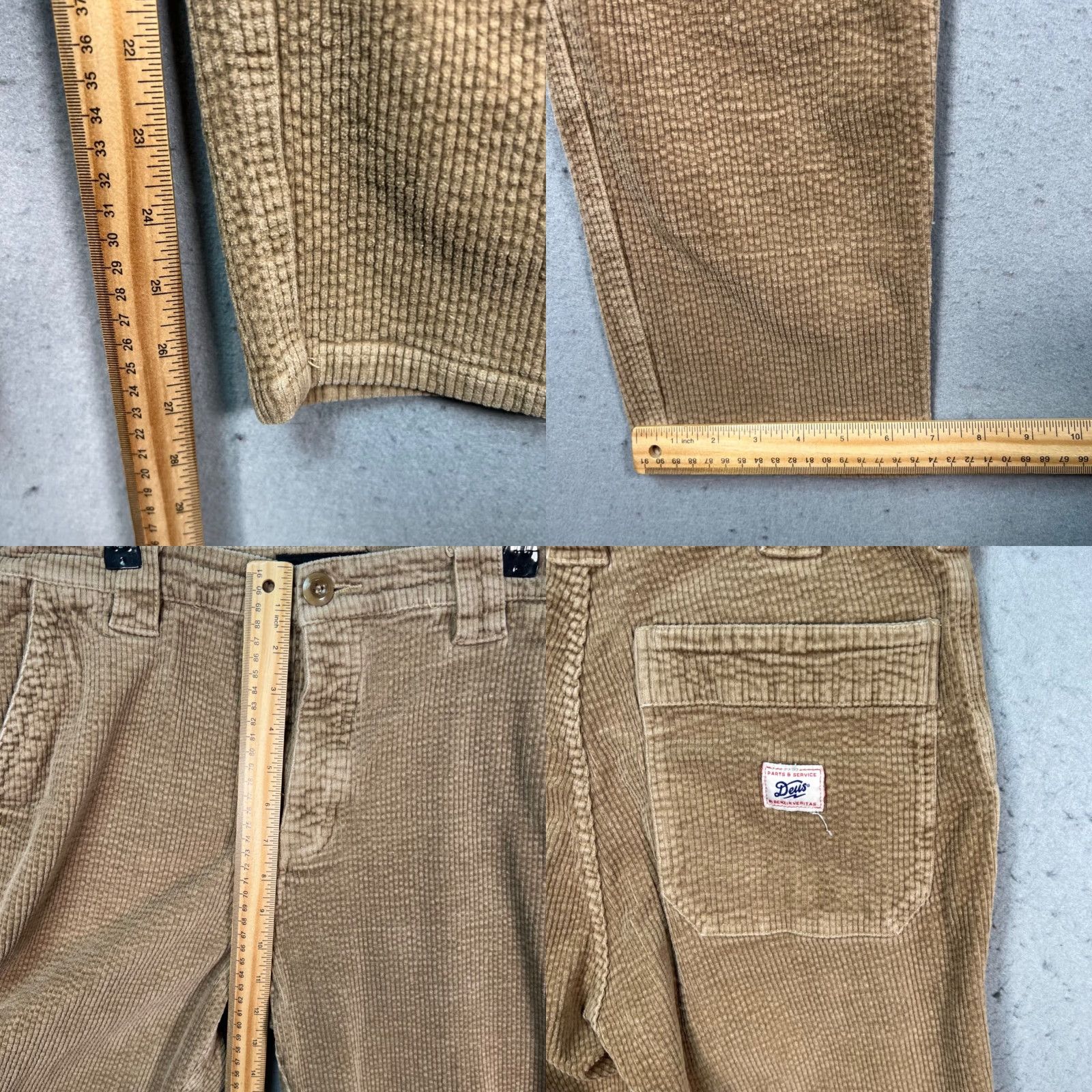 Deus Ex Machina Deus Mens Size 32 Brown Corduroy Jonah Pants Casual Cotton Blend Trousers Mens Pants Cotton Corduroy Chino Slant Pocket 32 Inseam 28 Size US 32 / EU 48 - 8 Thumbnail