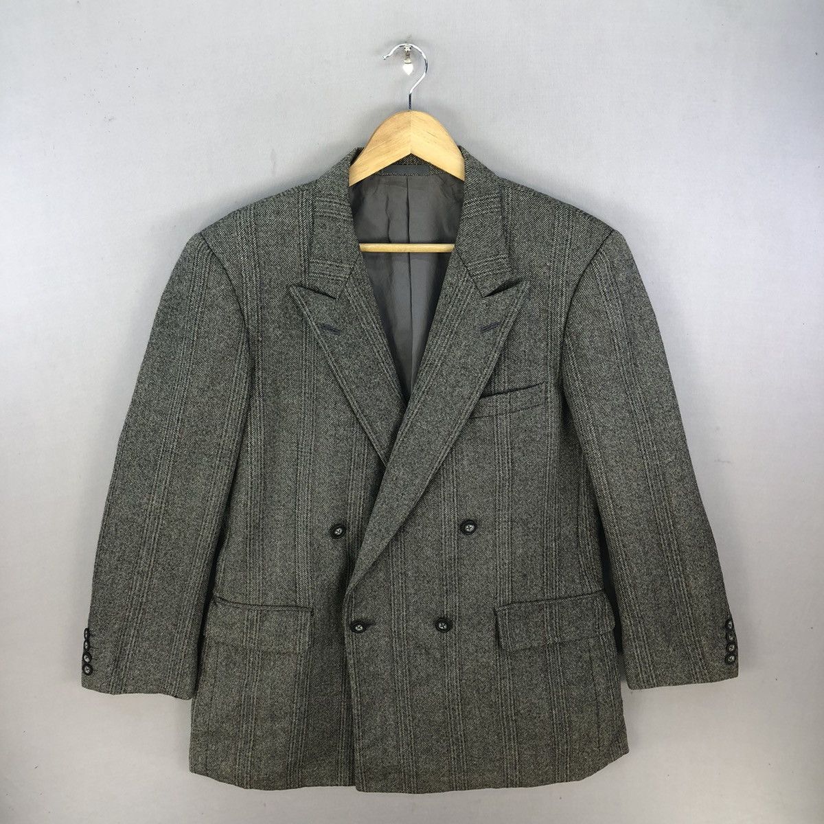 Burberry Vintage 90’s Burberrys Double Breasted Wool Blazer Size US M / EU 48-50 / 2 - 1 Thumbnail