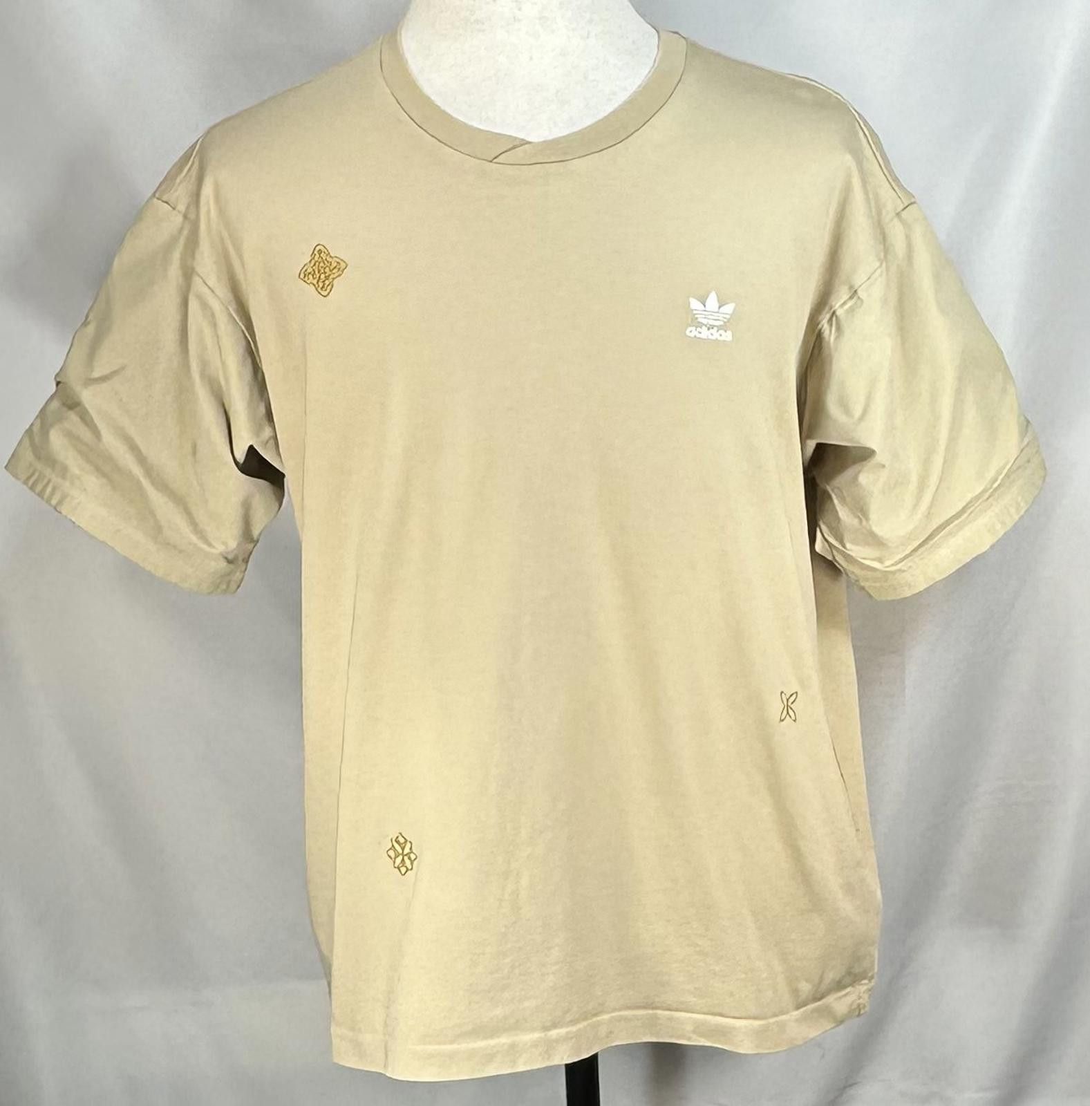 Adidas Adidas Puff Sleeve Embroidered Graphic T-Shirt Brown Mens L Size US L / EU 52-54 / 3 - 1 Thumbnail